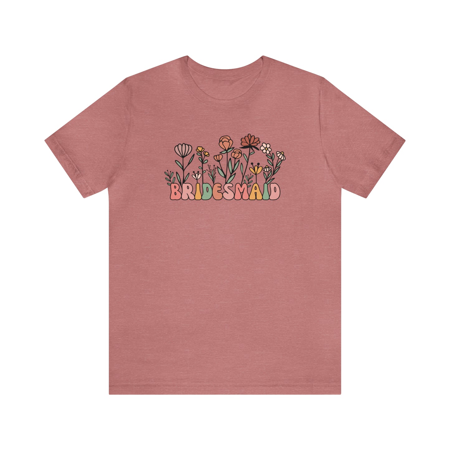 Boho Floral Bridesmaid T-Shirt