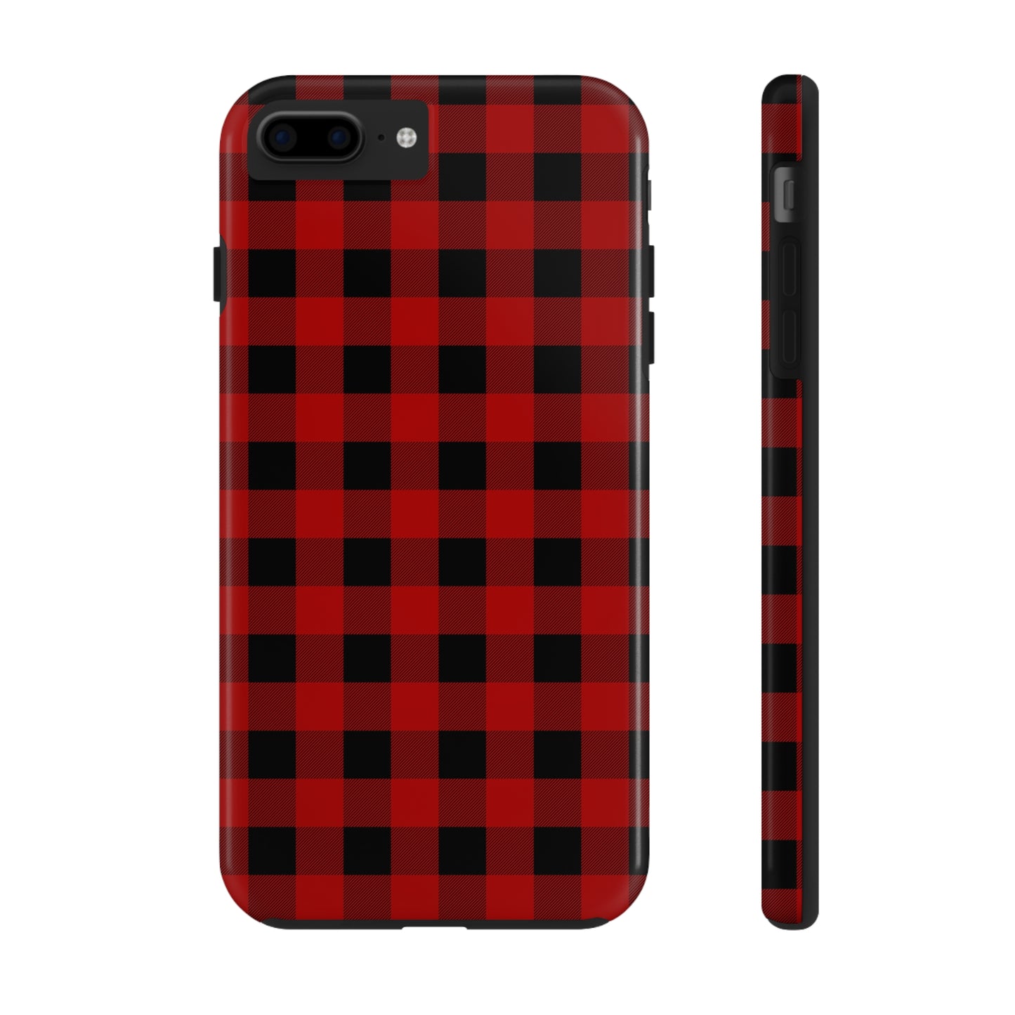 Red and Black Plaid Tough Phone Cases