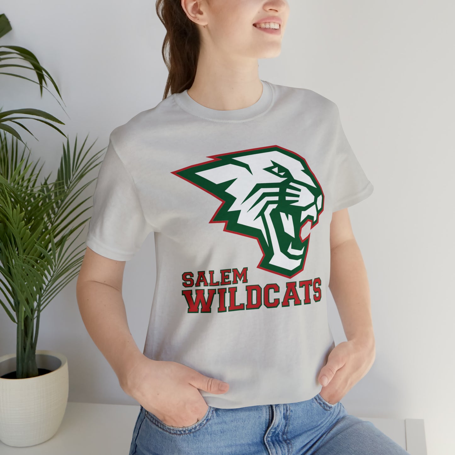 Salem Wildcats Jersey Short Sleeve Tee - Red Print