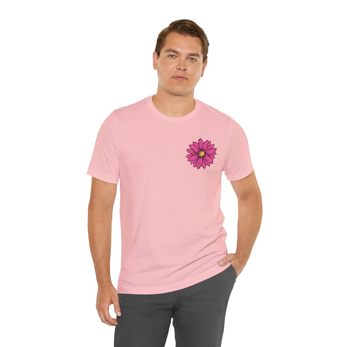 TWO SIDED Positive Energy T-Shirt (Flower on Front - Positive Energy on Back) Christian T-Shirt