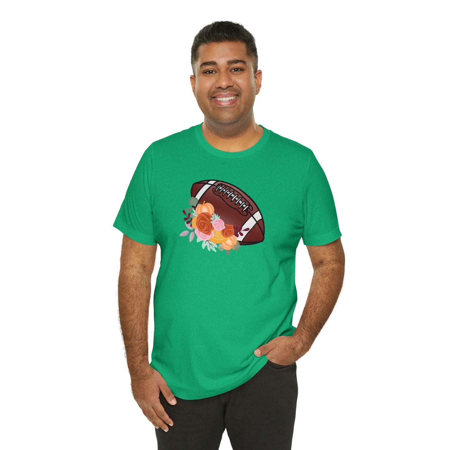 Fall Floral Football  T-Shirt