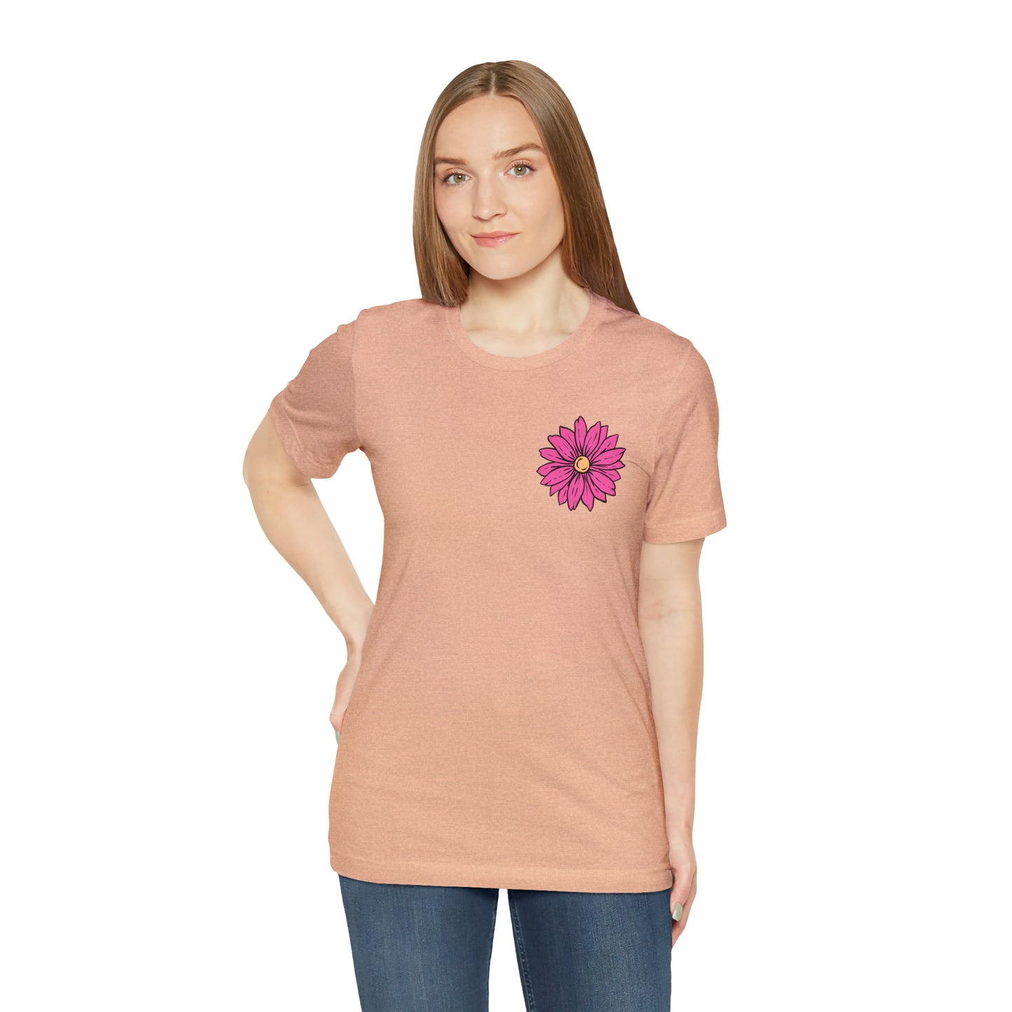 TWO SIDED Positive Energy T-Shirt (Flower on Front - Positive Energy on Back) Christian T-Shirt