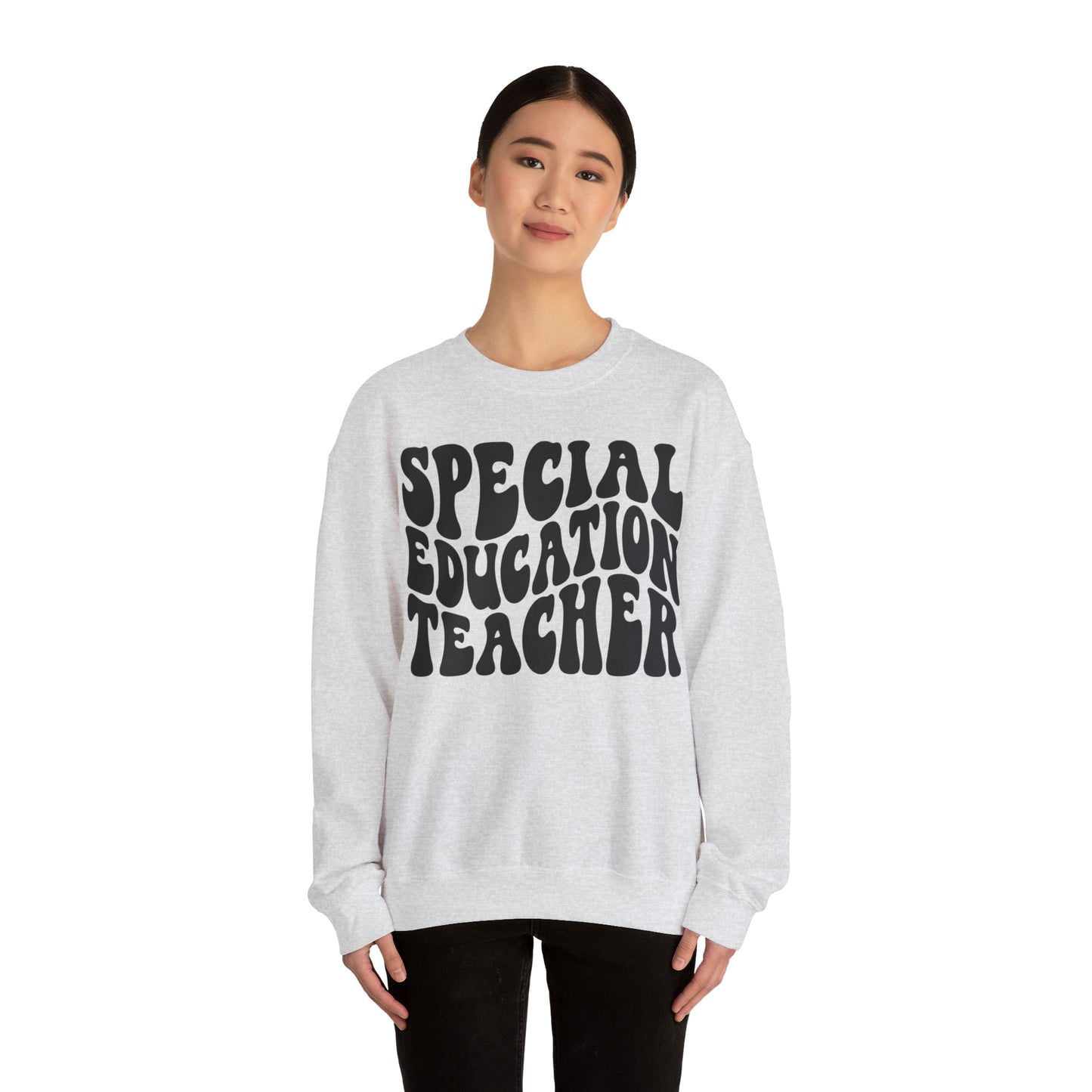 Special Education Teacher Black Logo Unisex Heavy Blend™ Crewneck Sweatshirt