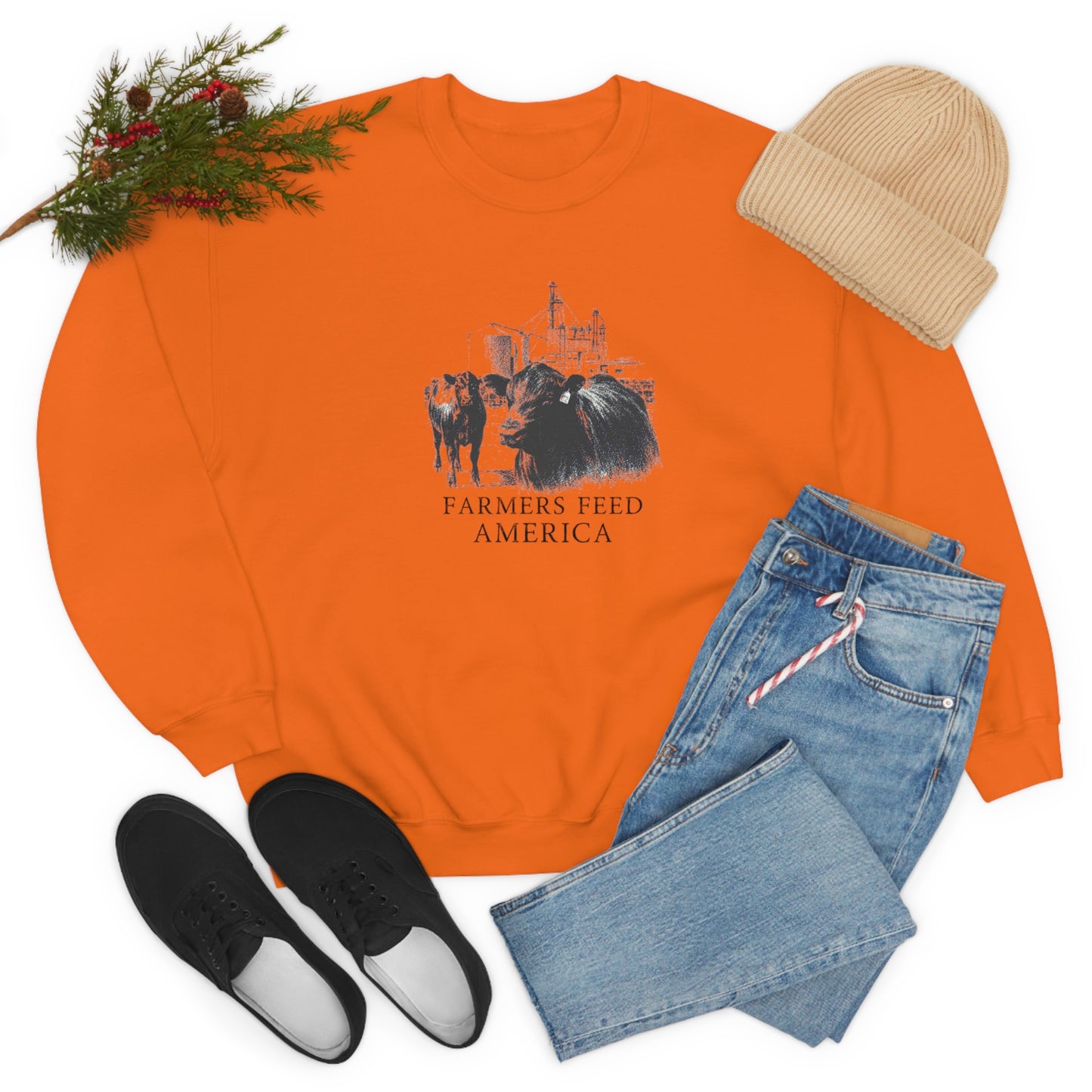 "Farmers Feed America" - Unisex Heavy Blend™ Crewneck Sweatshirt