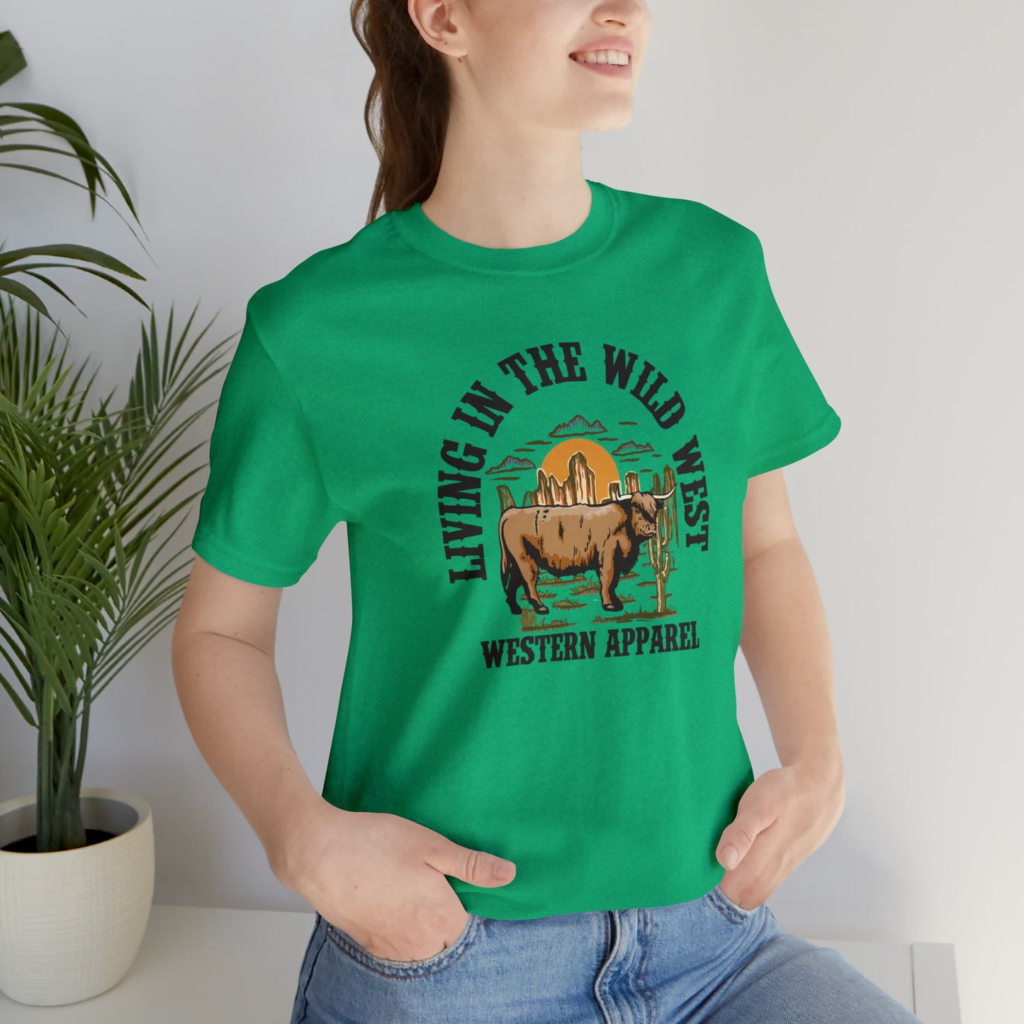 "Living in in the Wildwest" Unisex Jersey Short Sleeve Tee