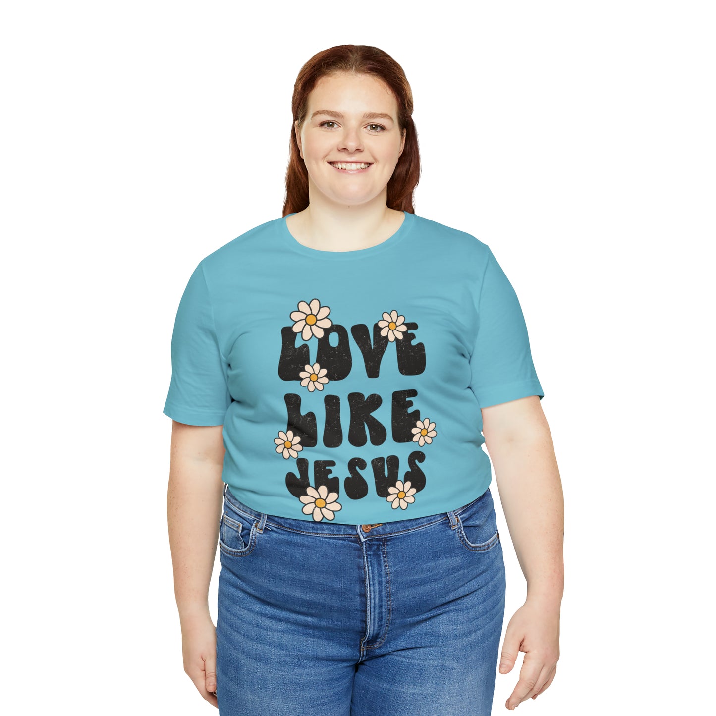 Distressed Daisy Love Like Jesus T-Shirt