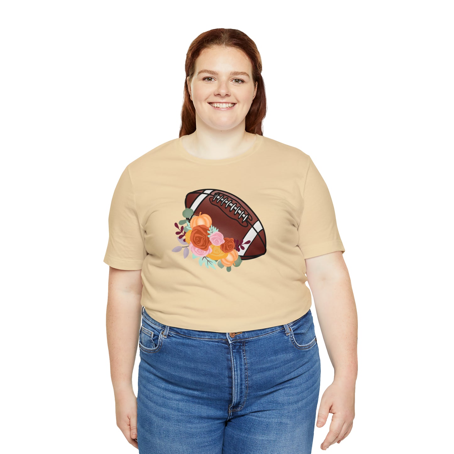 Fall Floral Football  T-Shirt