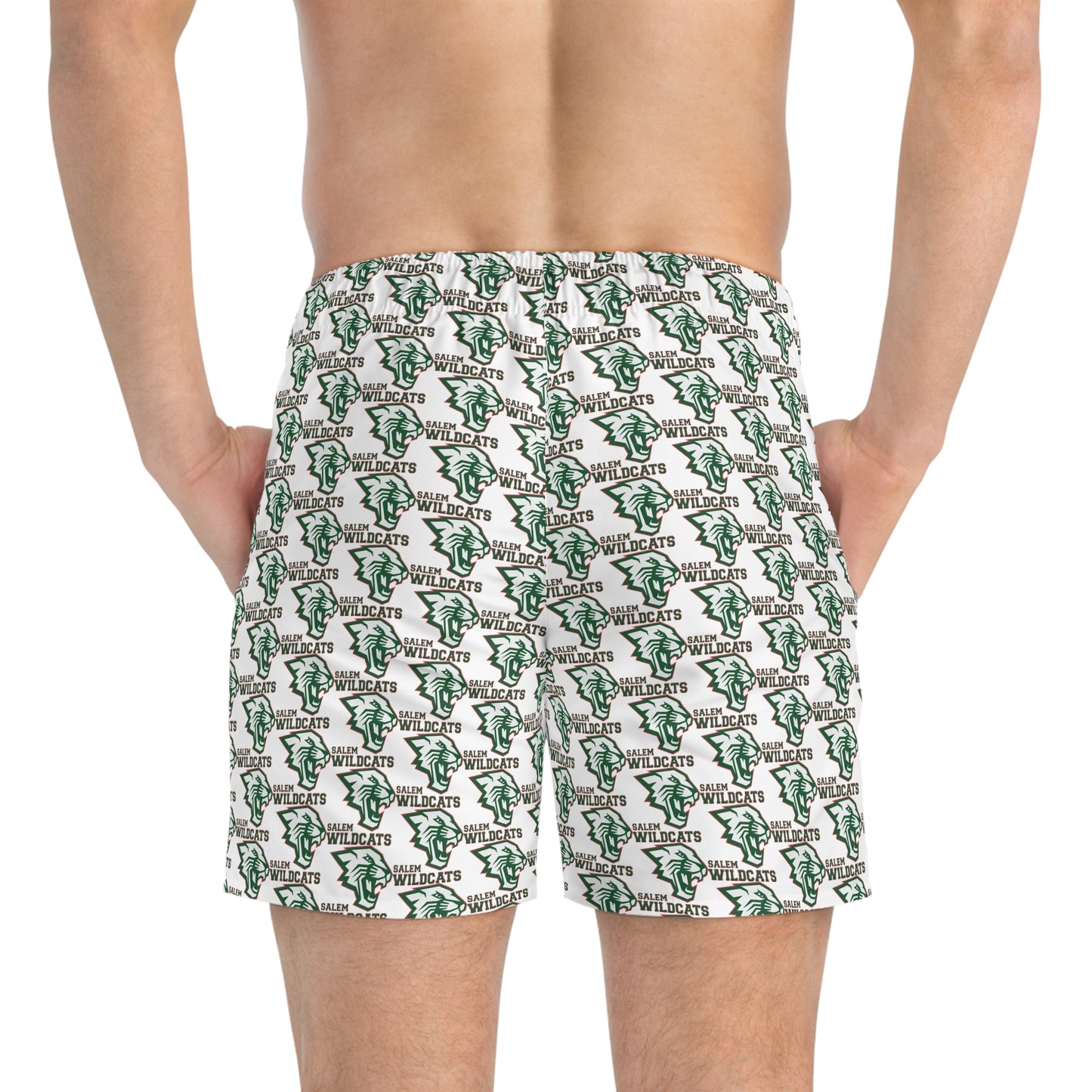 Salem Wildcats Swim Trunks - White