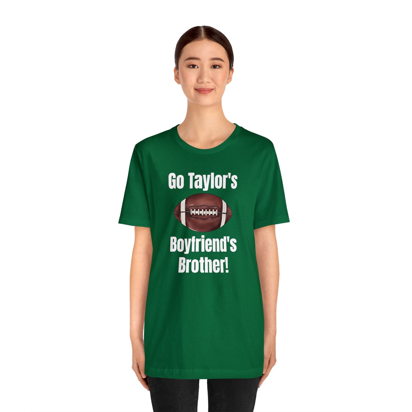 Go Taylor's Boyfriend's Brother Kelce Shirt Bella Jersey Short Sleeve Tee (Unisex)