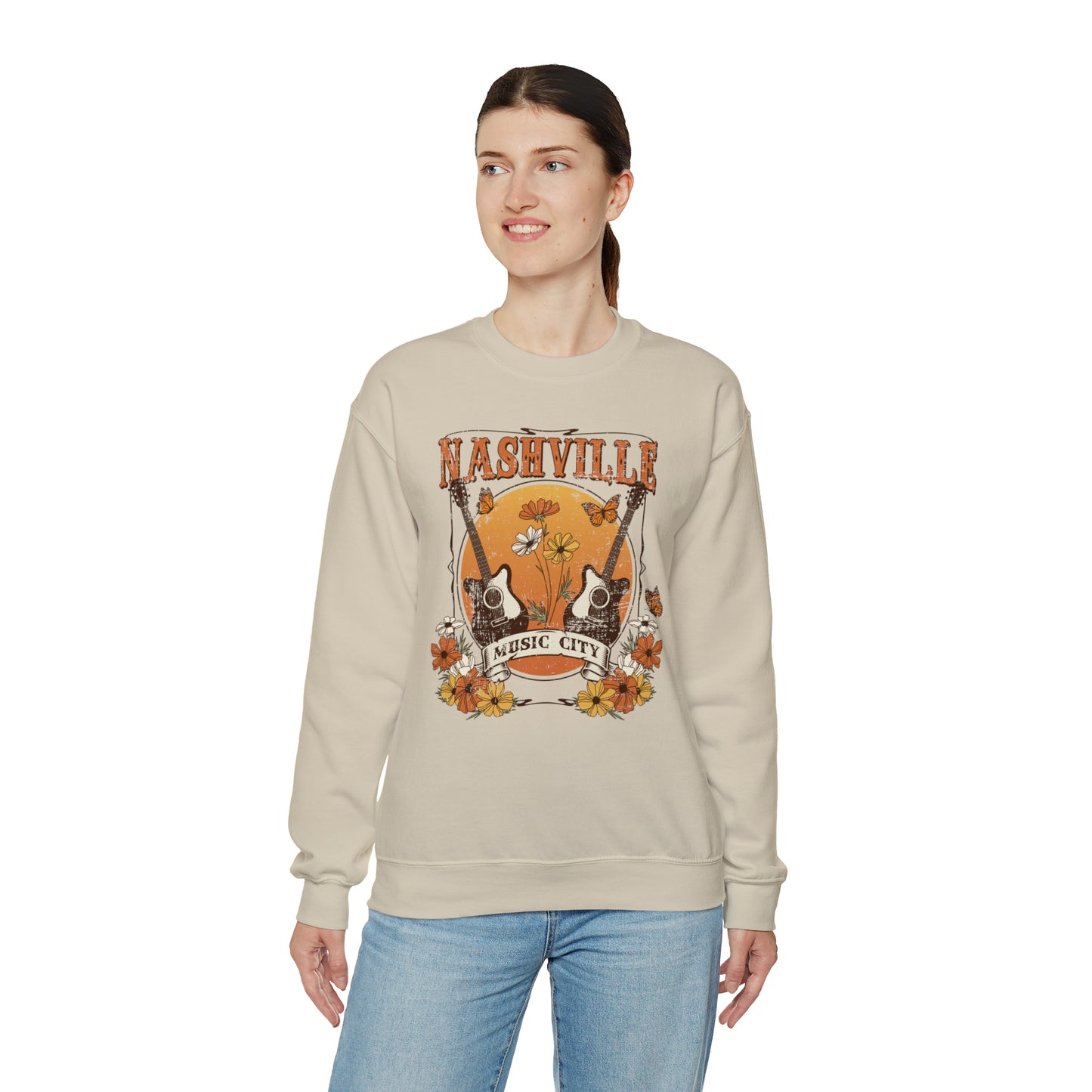 Nashville Music City Heavy Blend™ Crewneck Sweatshirt