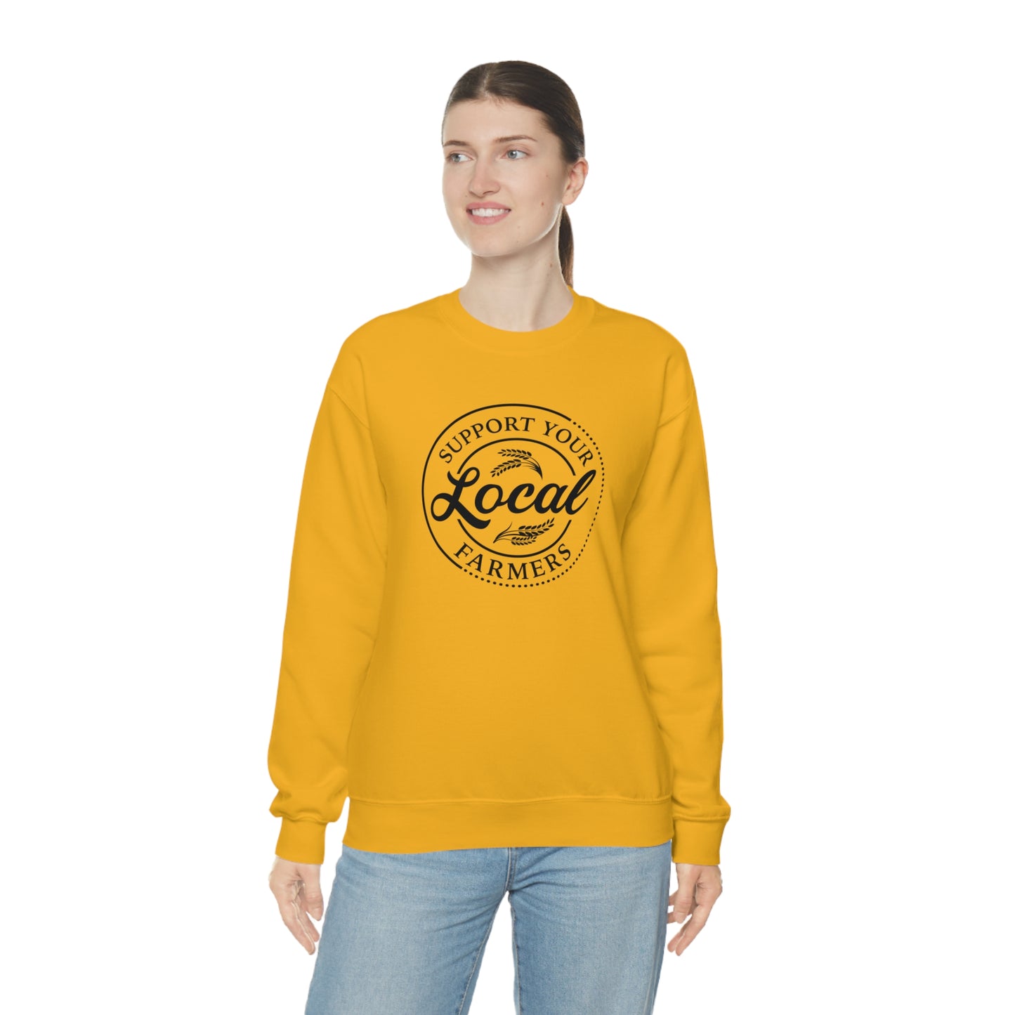 "Support Your Local Farmers" - Unisex Heavy Blend™ Crewneck Sweatshirt