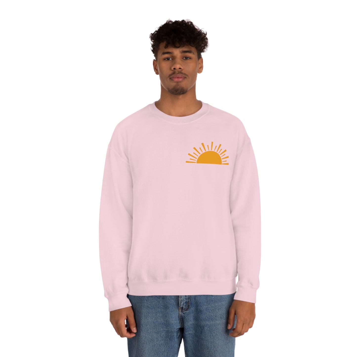 "Sunshine on My Mind" (Front & Back Design) - Unisex Heavy Blend™ Crewneck Sweatshirt