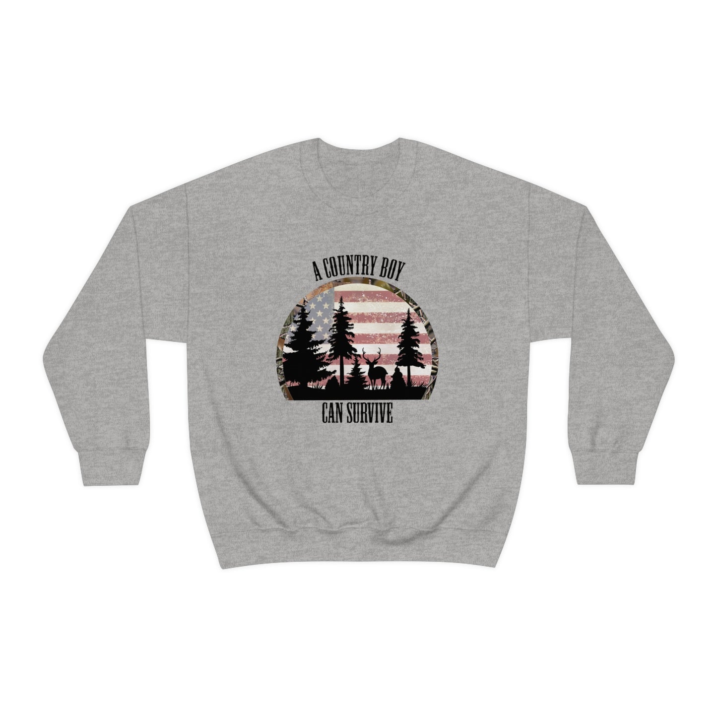 "A Country Boy Can Survive" - Unisex Heavy Blend™ Crewneck Sweatshirt