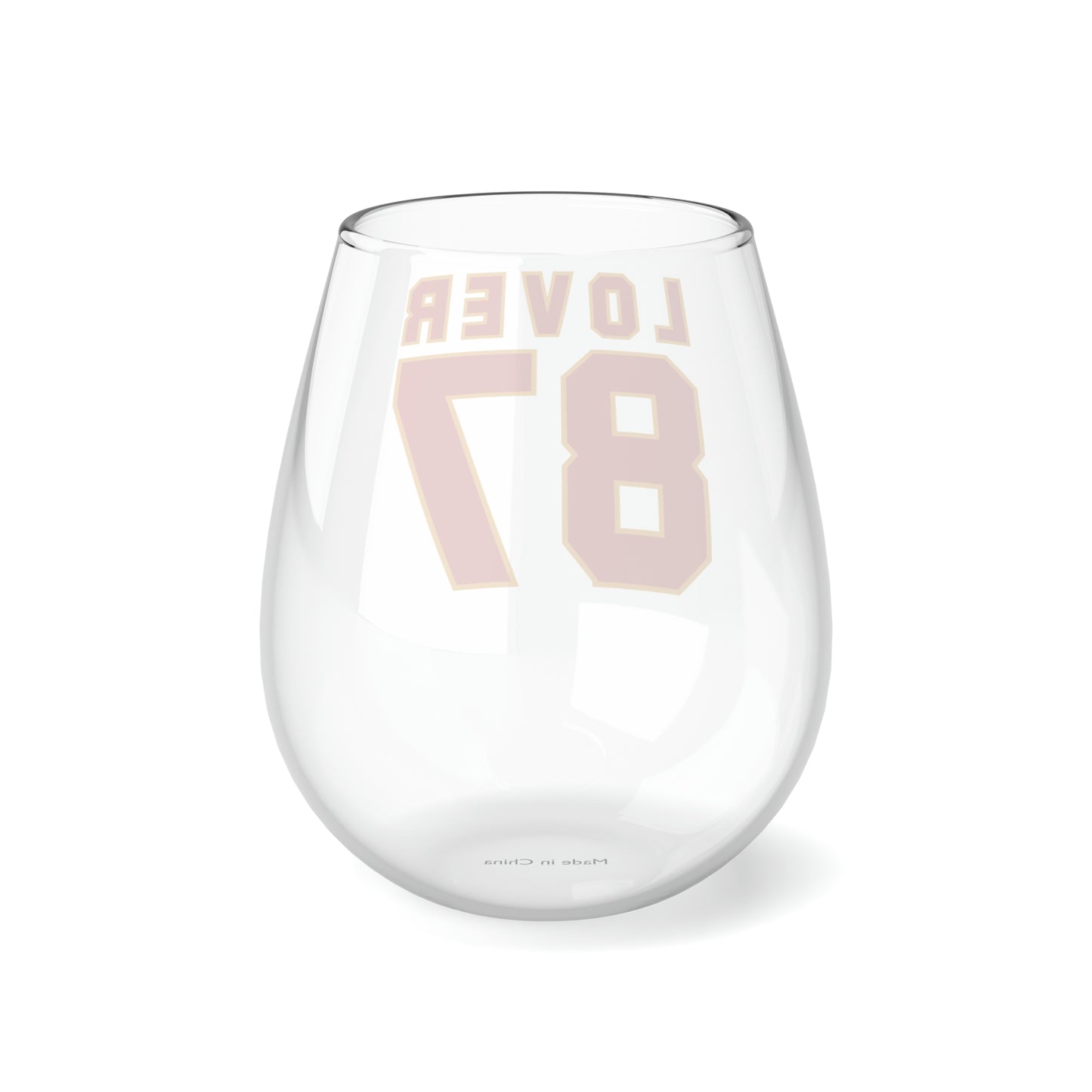 Lover 87 Swift and Kelce Stemless Wine/ Glass, 11.75oz