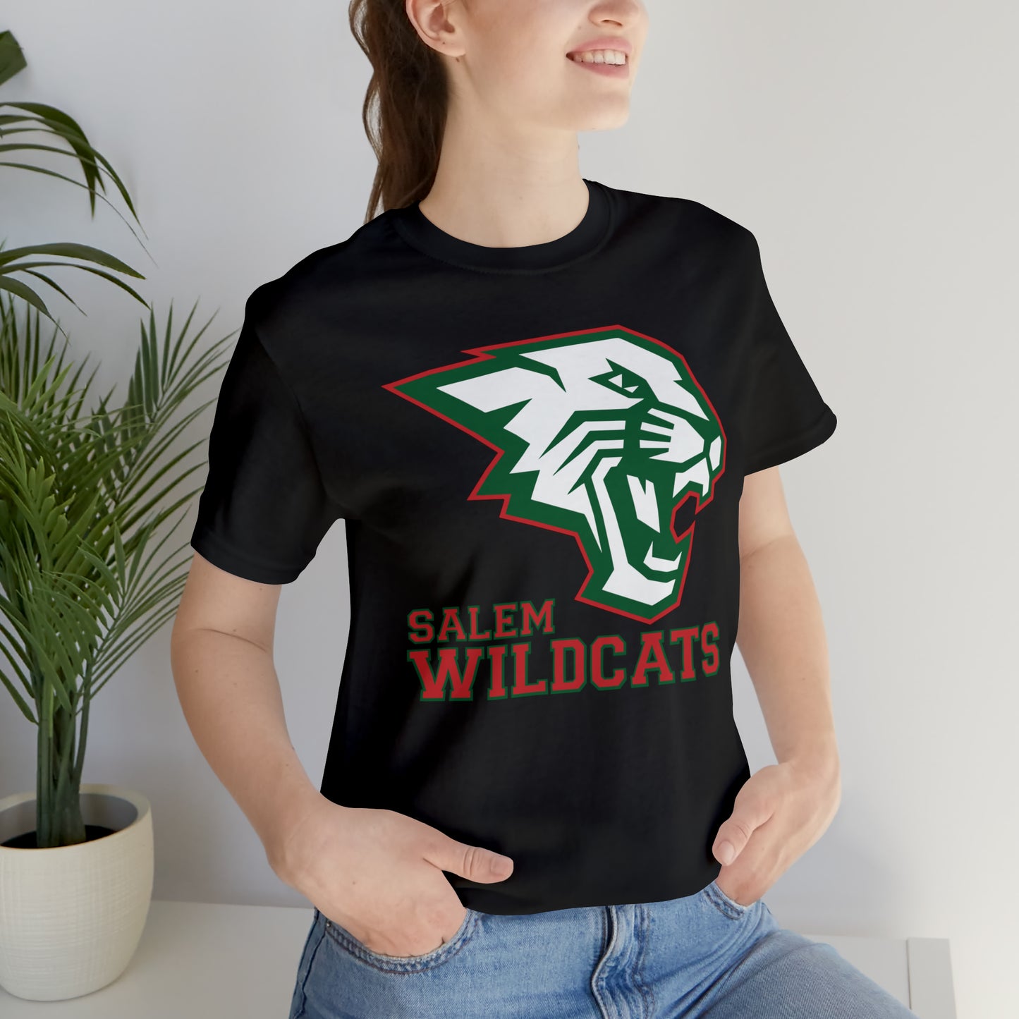 Salem Wildcats Jersey Short Sleeve Tee - Red Print