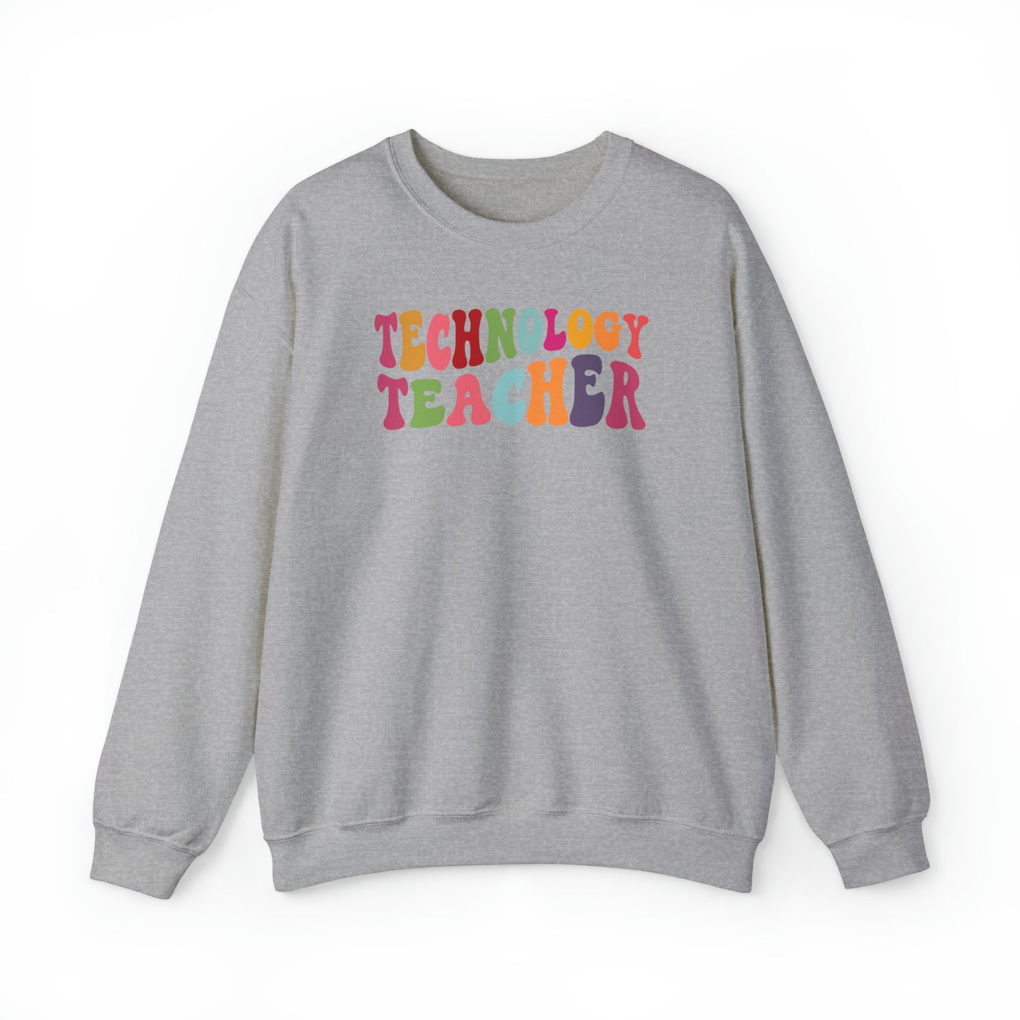 Multi-Colored Technology Teacher Lined Heavyweight Crewneck Sweatshirt