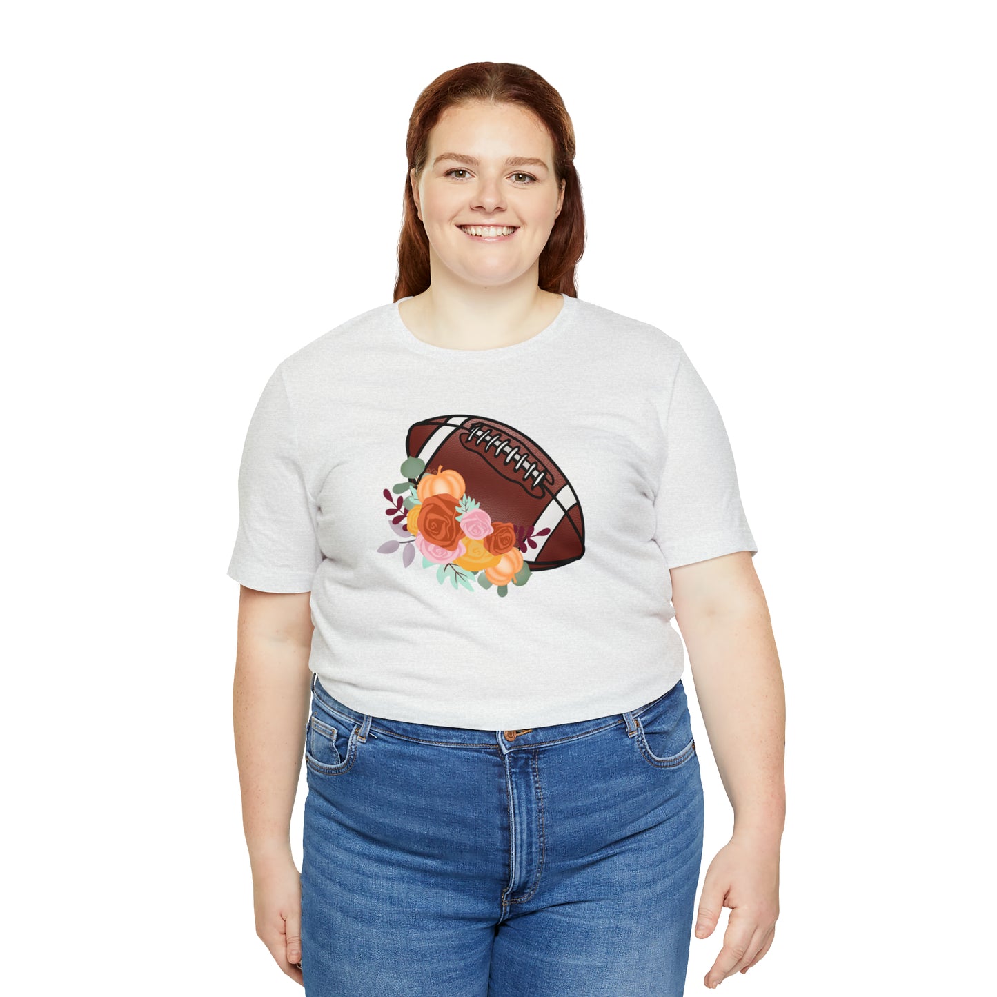 Fall Floral Football  T-Shirt