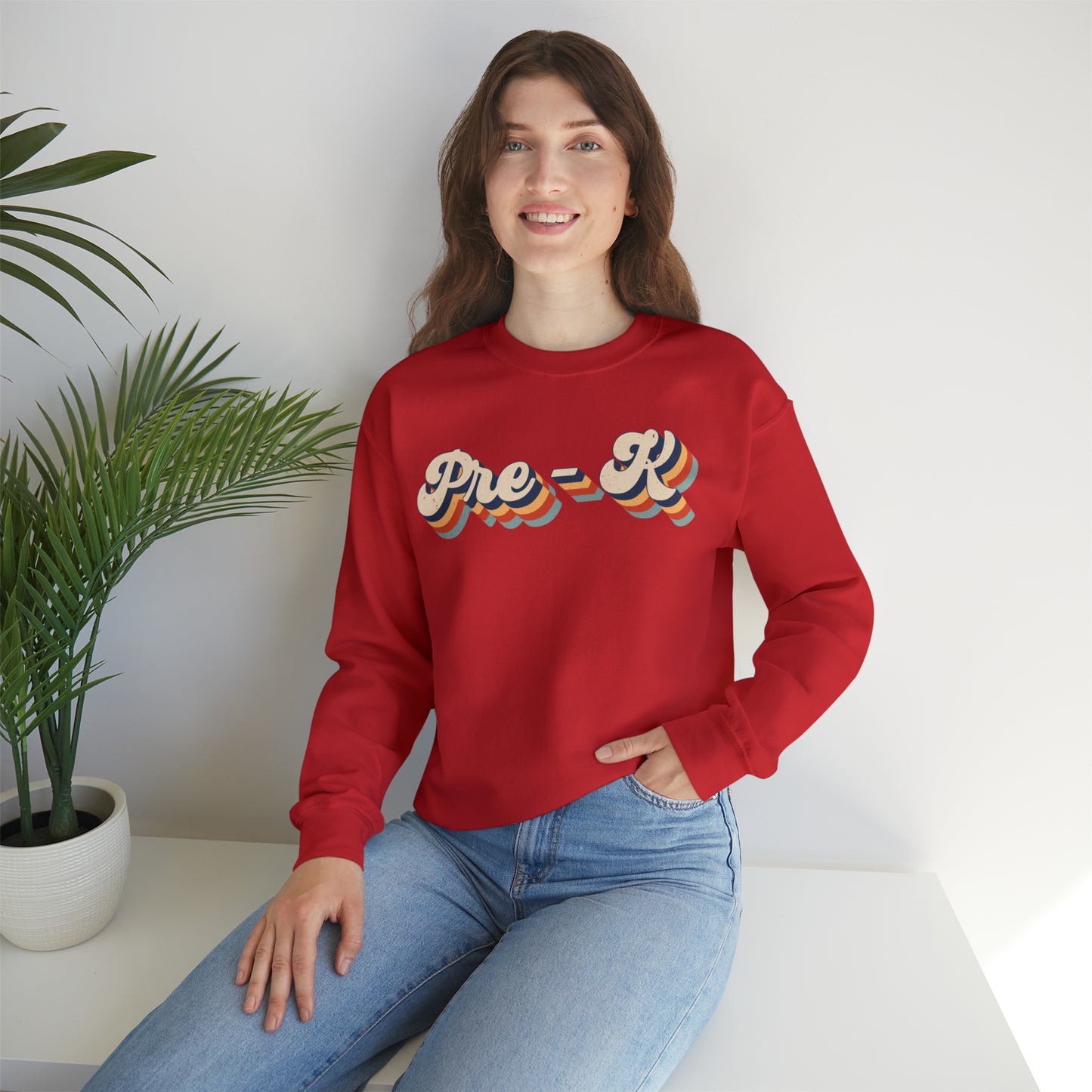 Retro Pre-K Unisex Heavy Blend™ Crewneck Sweatshirt