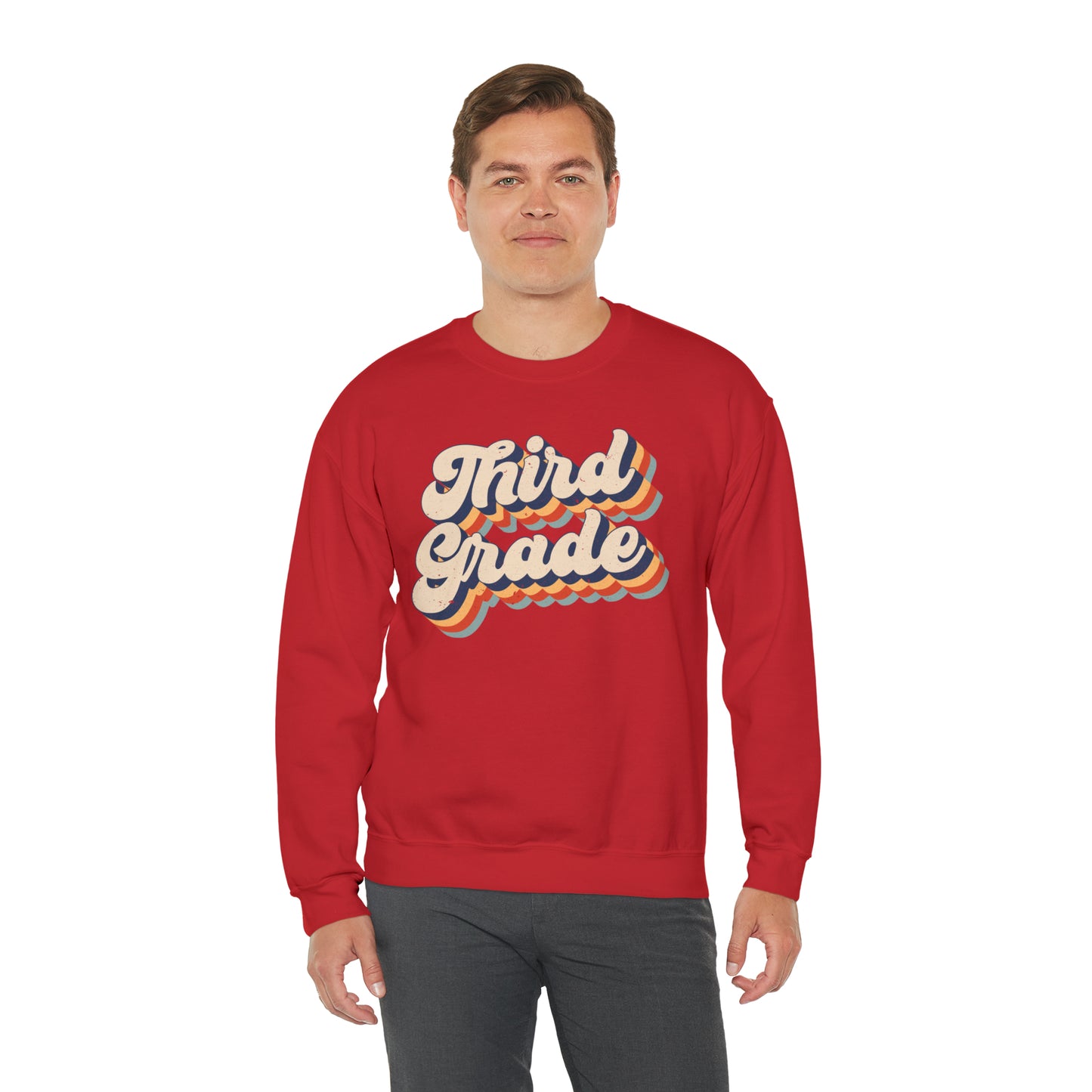 Retro Third Grade Unisex Heavy Blend™ Crewneck Sweatshirt