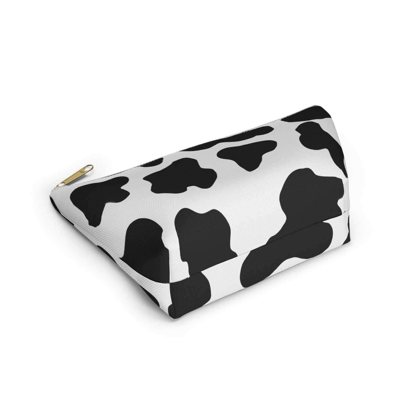 Country Black and White Cow Print Design Accessory Pouch w T-bottom