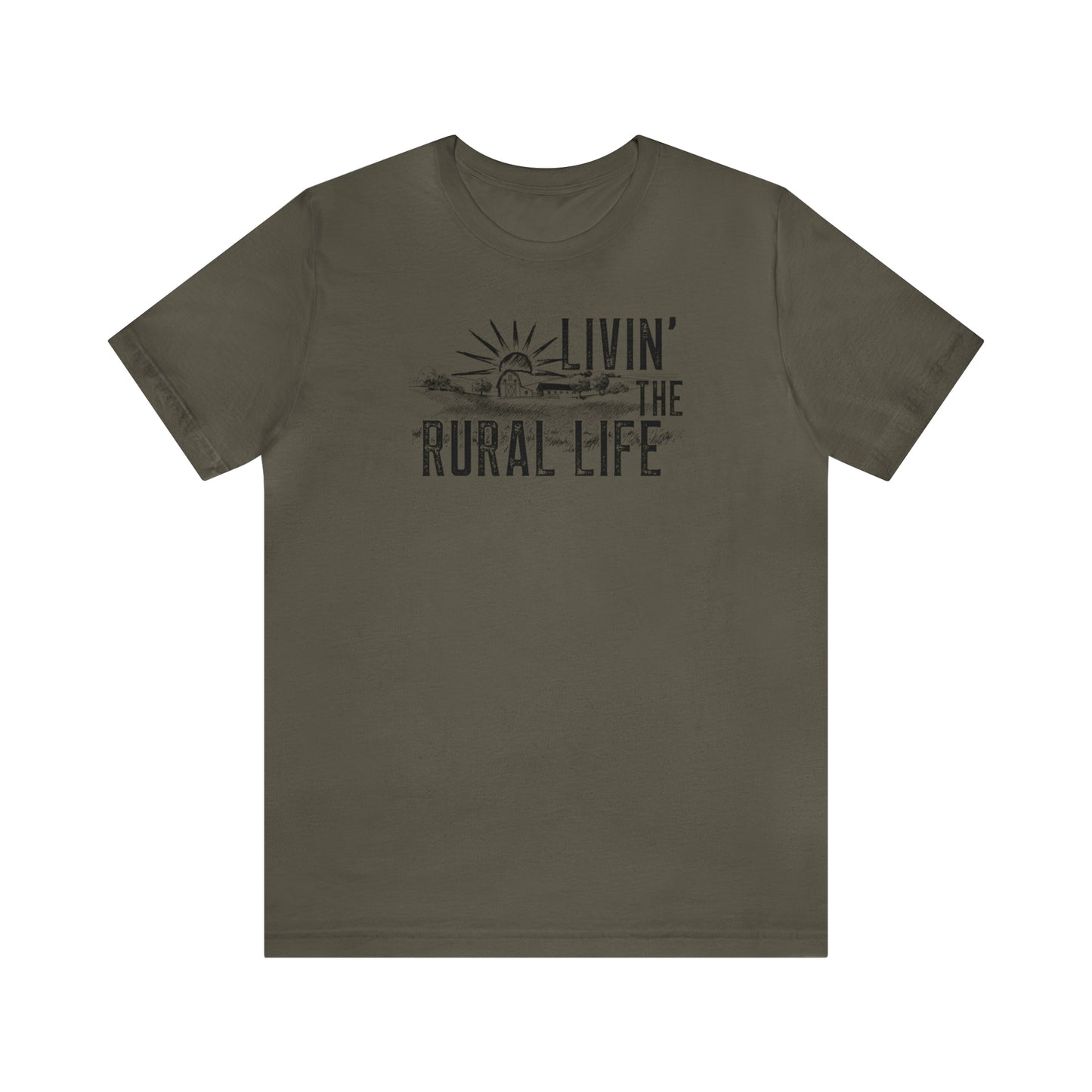 "Livin' the Rural Life" Unisex Jersey Short Sleeve Tee