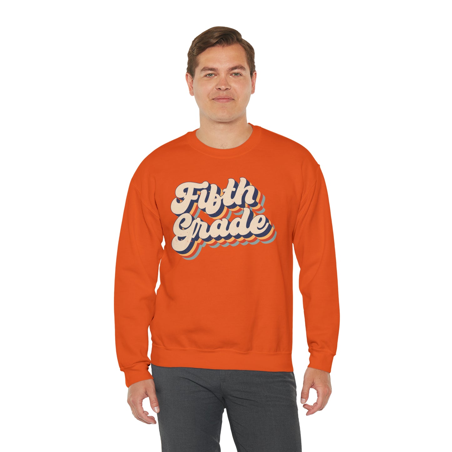 Retro Fifth Grade Unisex Heavy Blend™ Crewneck Sweatshirt