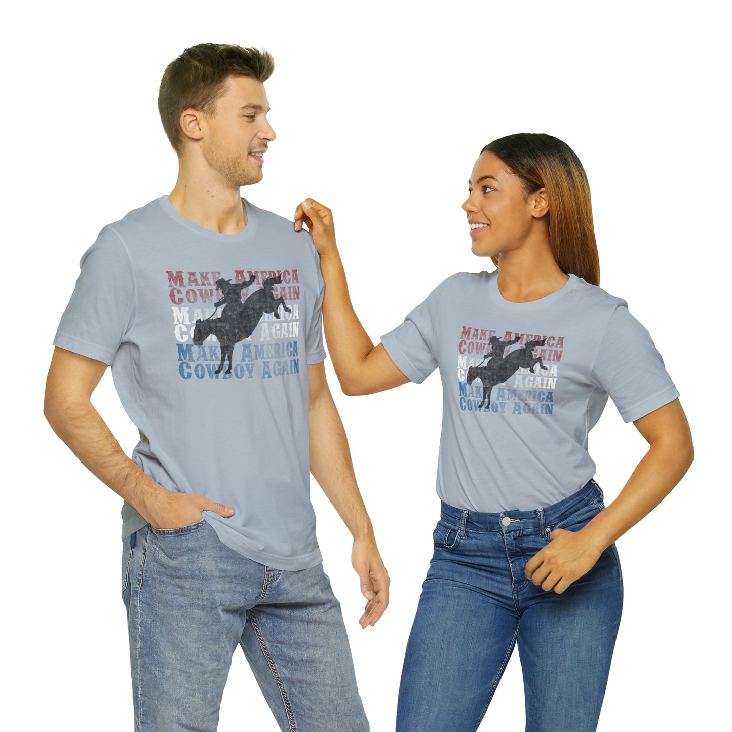 "Make America Cowboy Again" Unisex Jersey Short Sleeve Tee