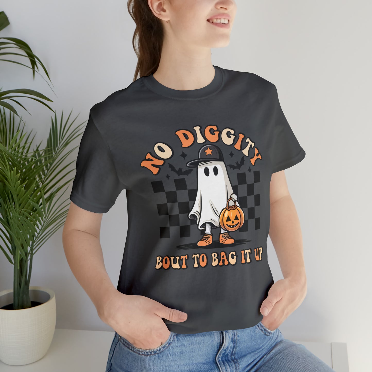 Halloween No Diggity Bout to Bag it Up T-Shirt