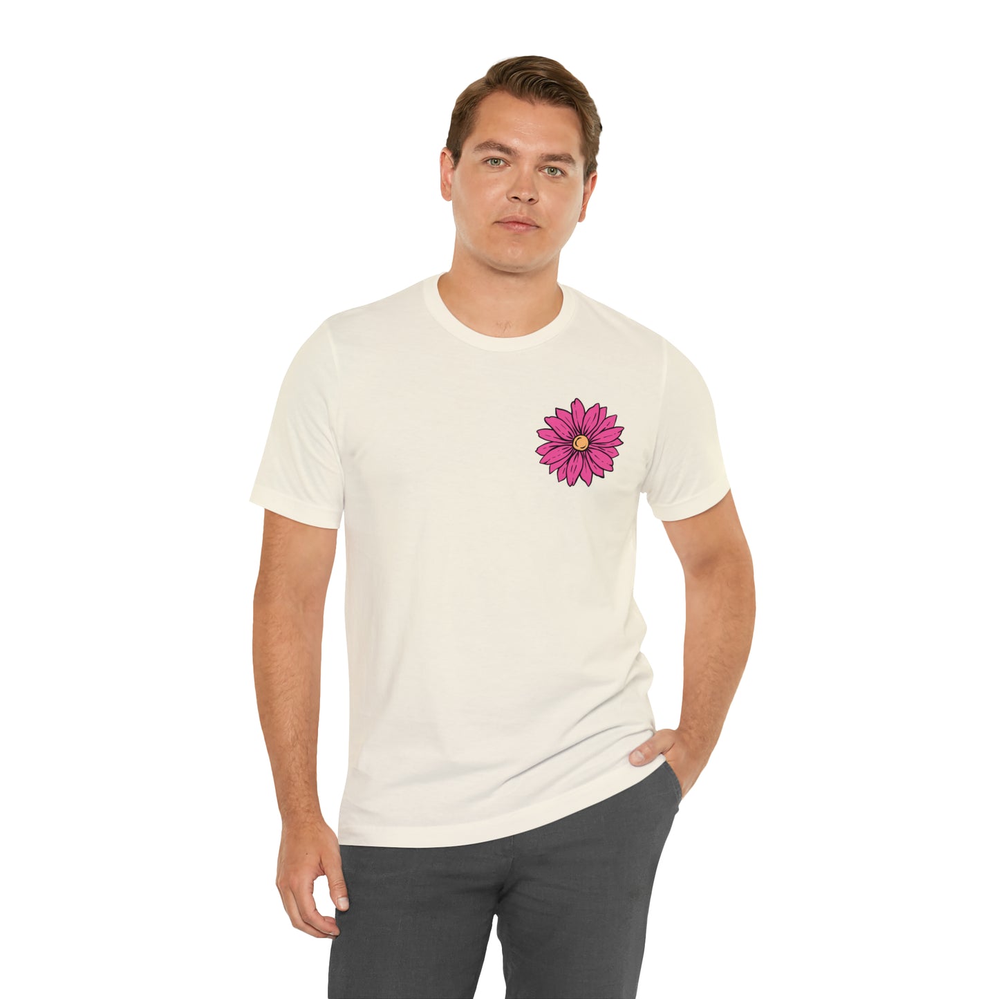 TWO SIDED Positive Energy T-Shirt (Flower on Front - Positive Energy on Back) Christian T-Shirt