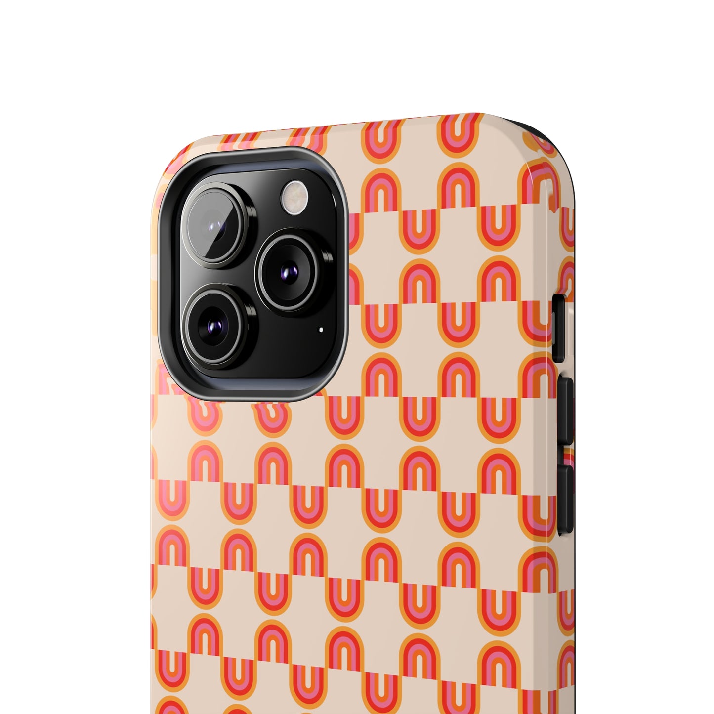 Retro Red Rainbow Pattern Tough Phone Cases