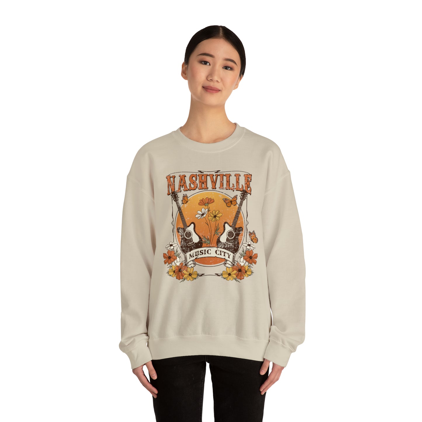 Nashville Music City Heavy Blend™ Crewneck Sweatshirt