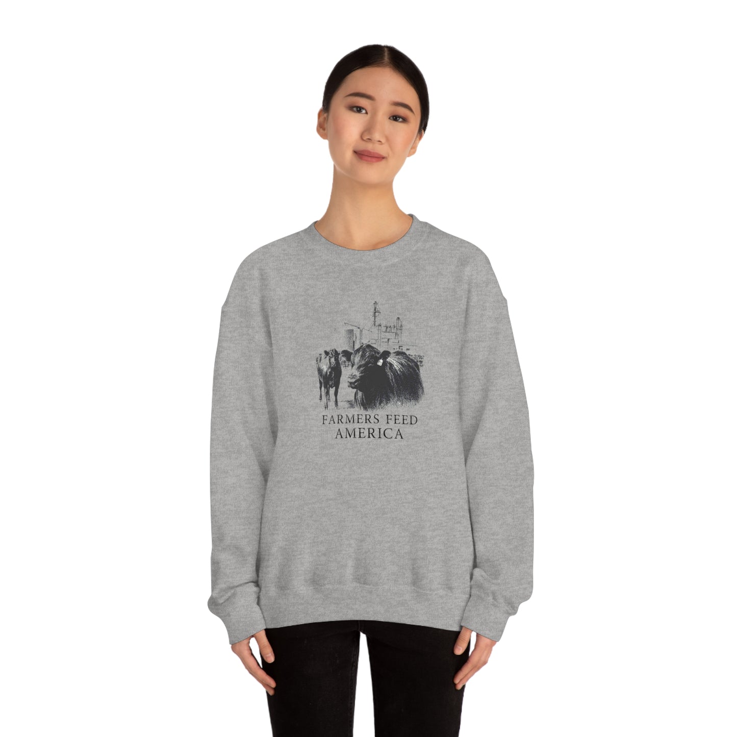 "Farmers Feed America" - Unisex Heavy Blend™ Crewneck Sweatshirt