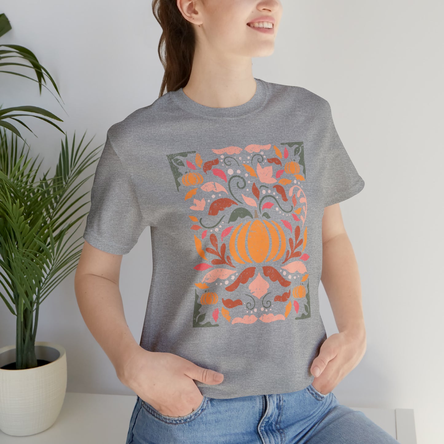 Distressed Boho Fall Floral Mural T-Shirt