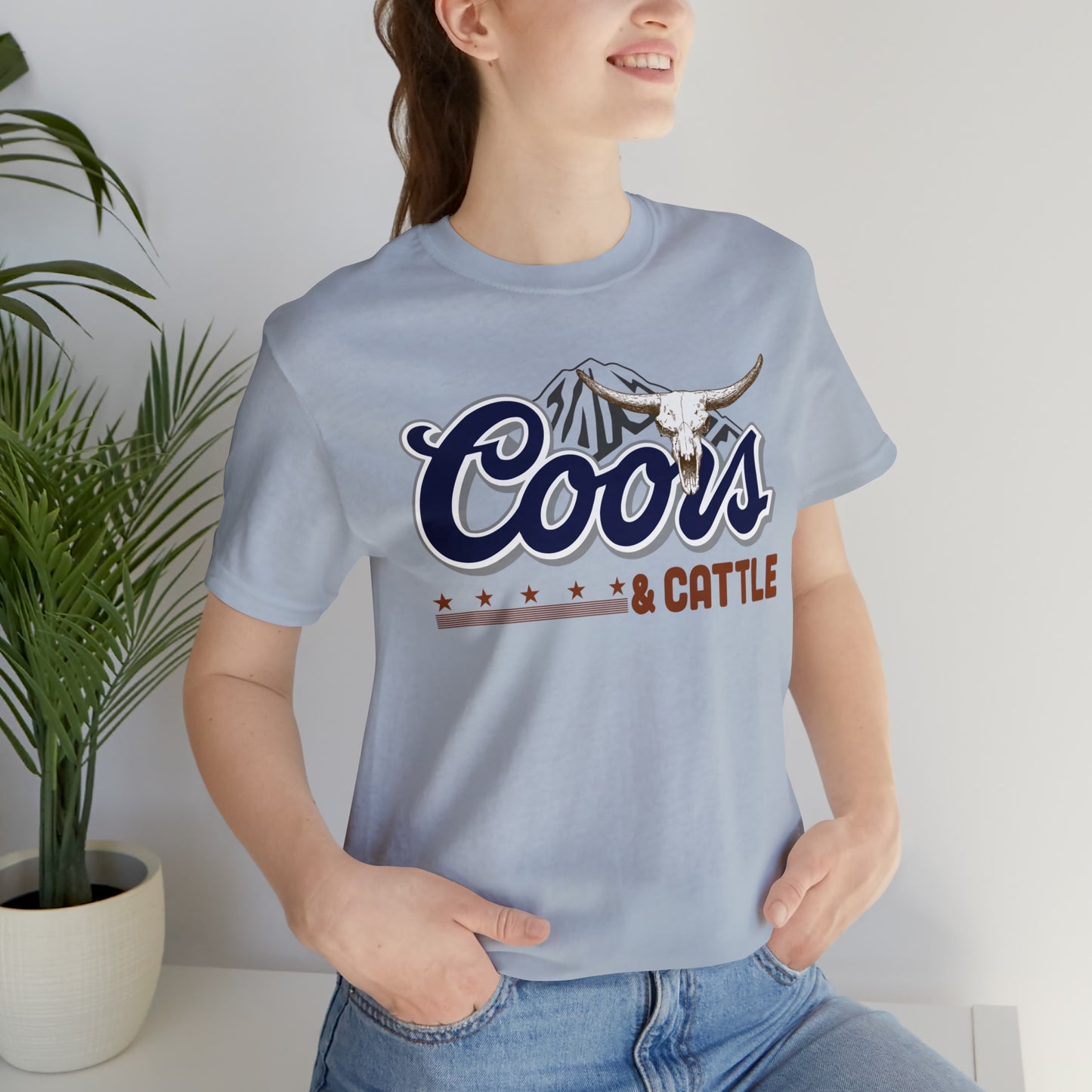 Beer and Cattle Unisex Jersey Short Sleeve Tee