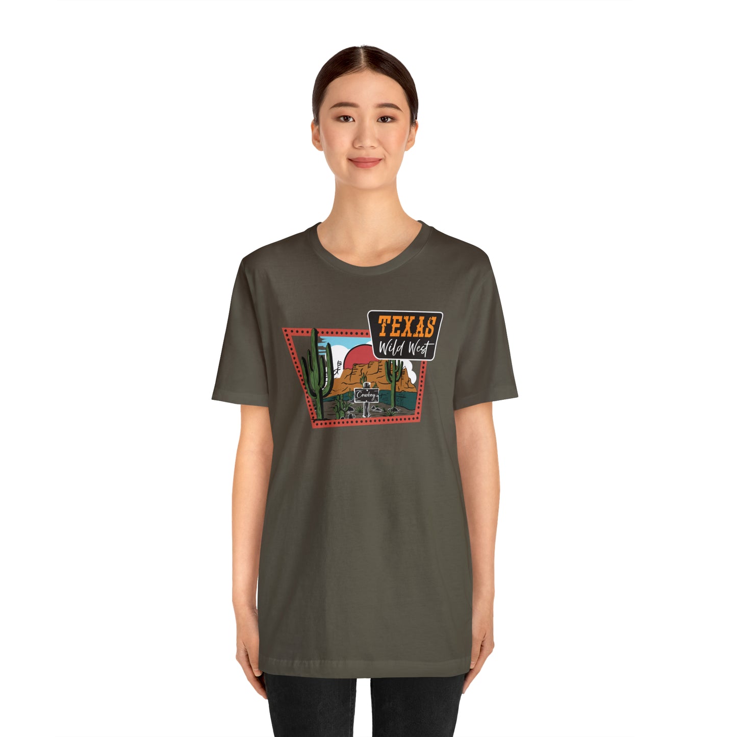 Texas Wild West Unisex Jersey Short Sleeve Tees