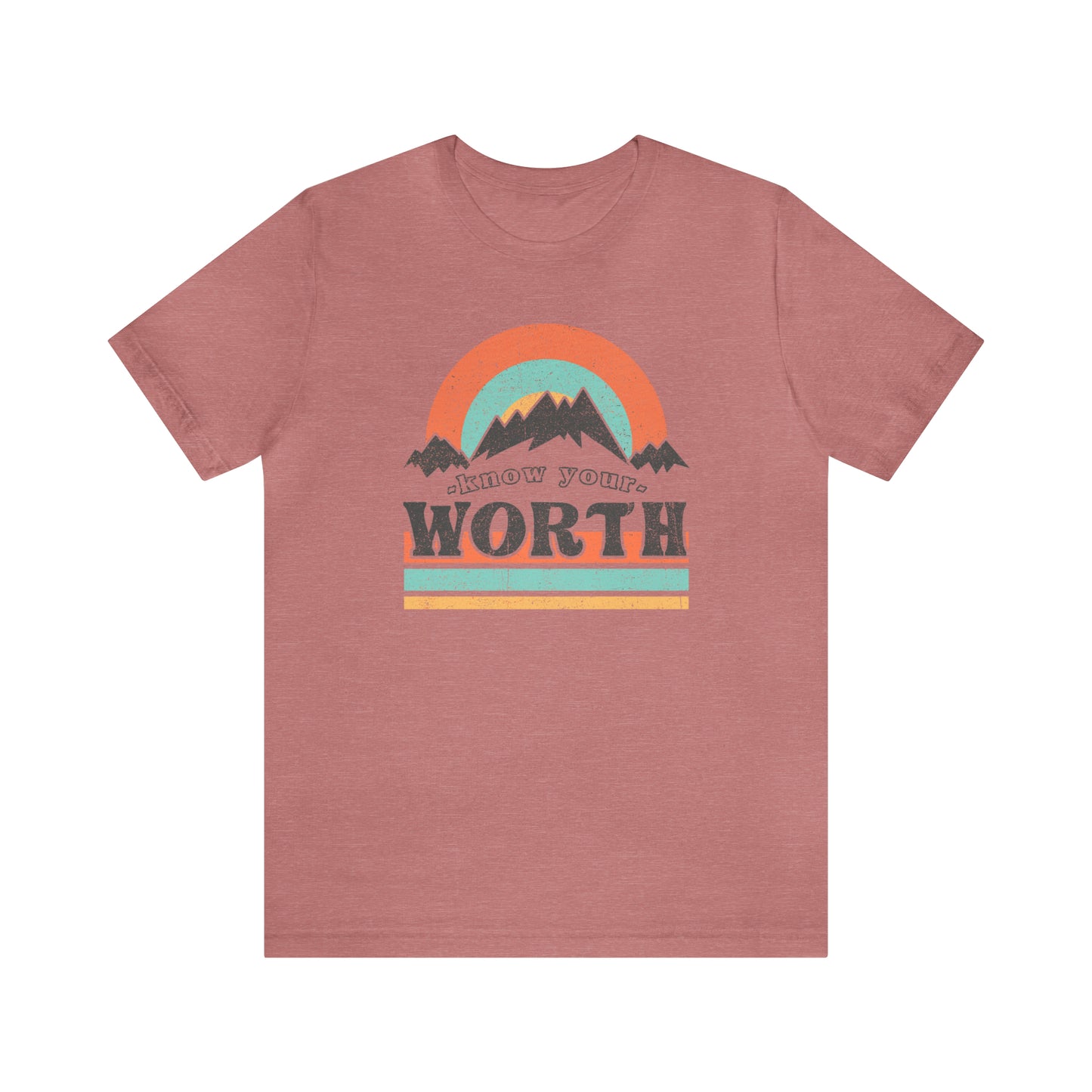 "Know Your Worth" Unisex Jersey Short Sleeve Tee