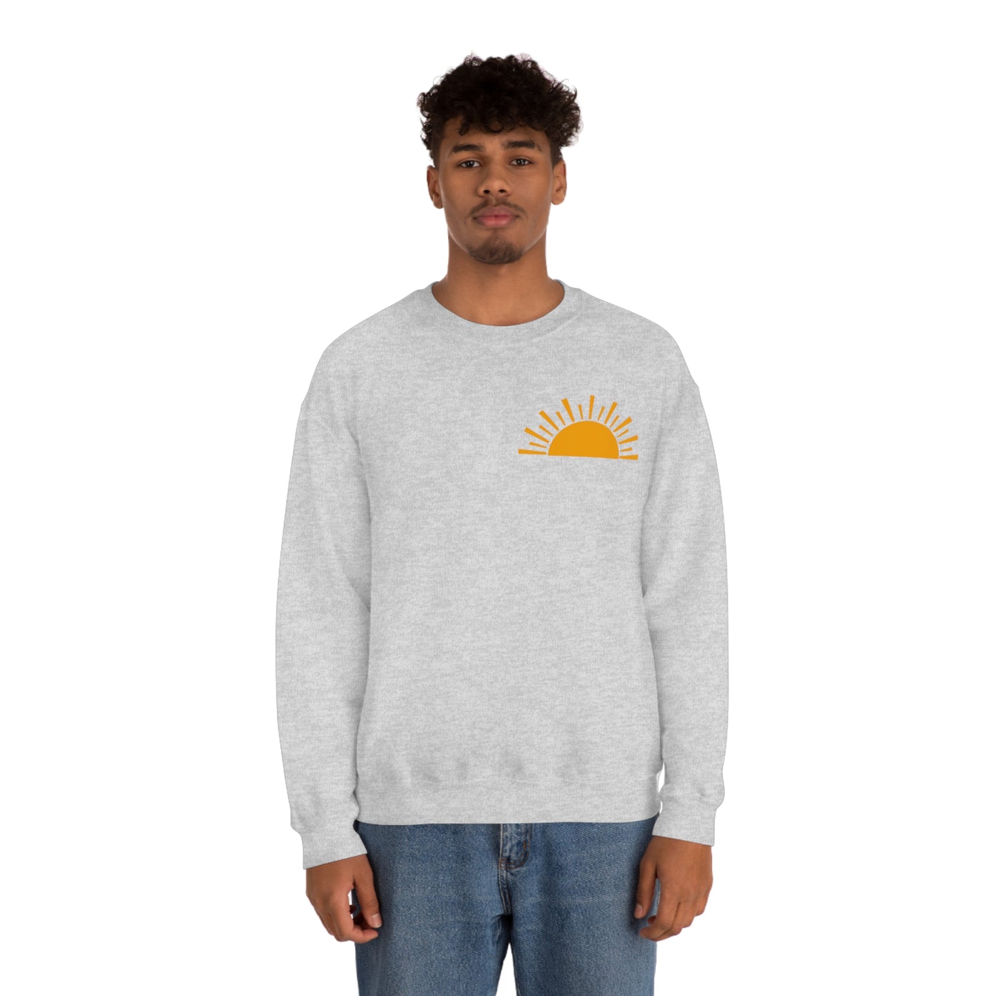 "Sunshine on My Mind" (Front & Back Design) - Unisex Heavy Blend™ Crewneck Sweatshirt