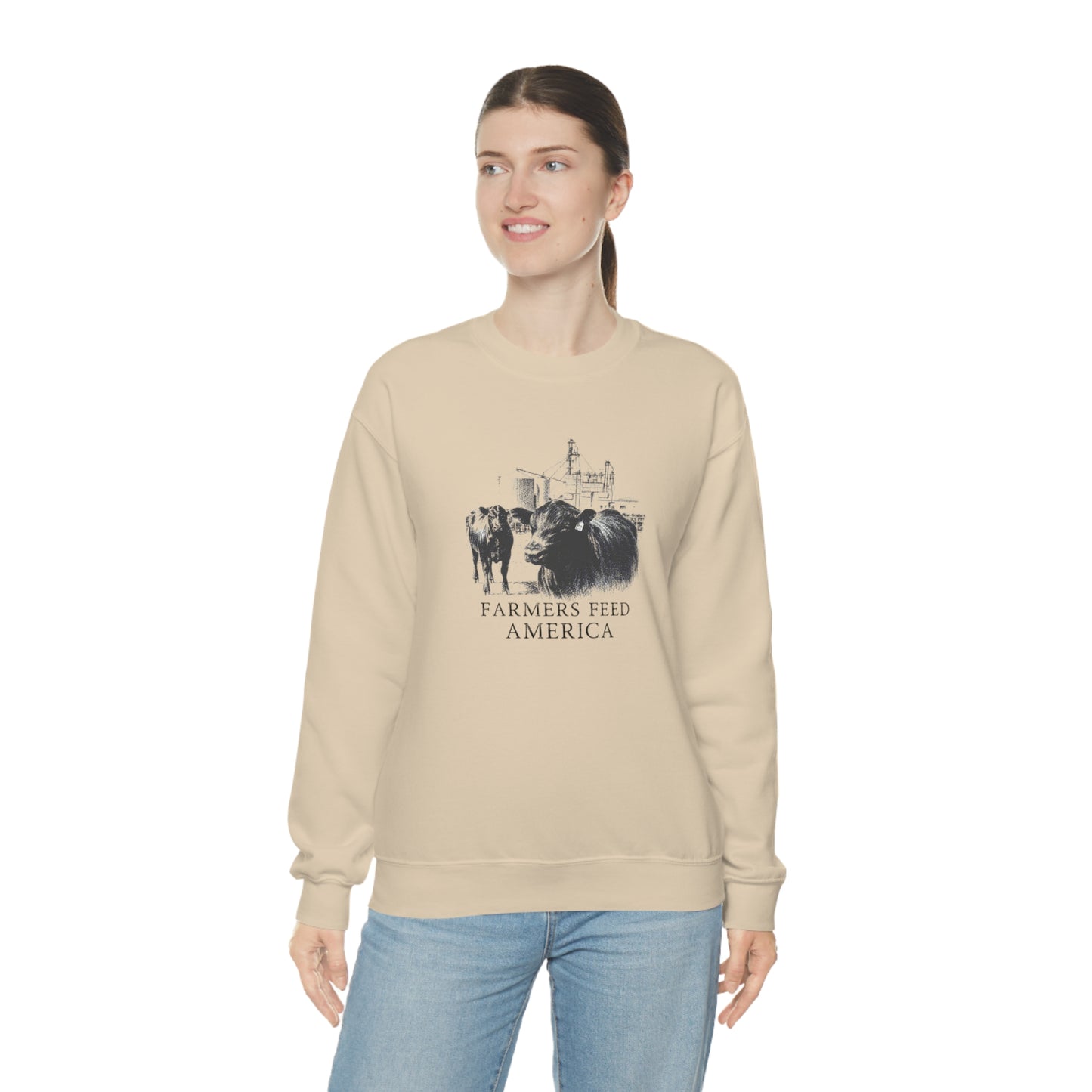 "Farmers Feed America" - Unisex Heavy Blend™ Crewneck Sweatshirt