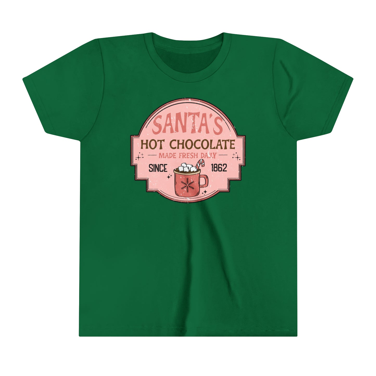 YOUTH - Santa's Hot Chocolate Christmas/ Holiday Youth Short Sleeve Tee