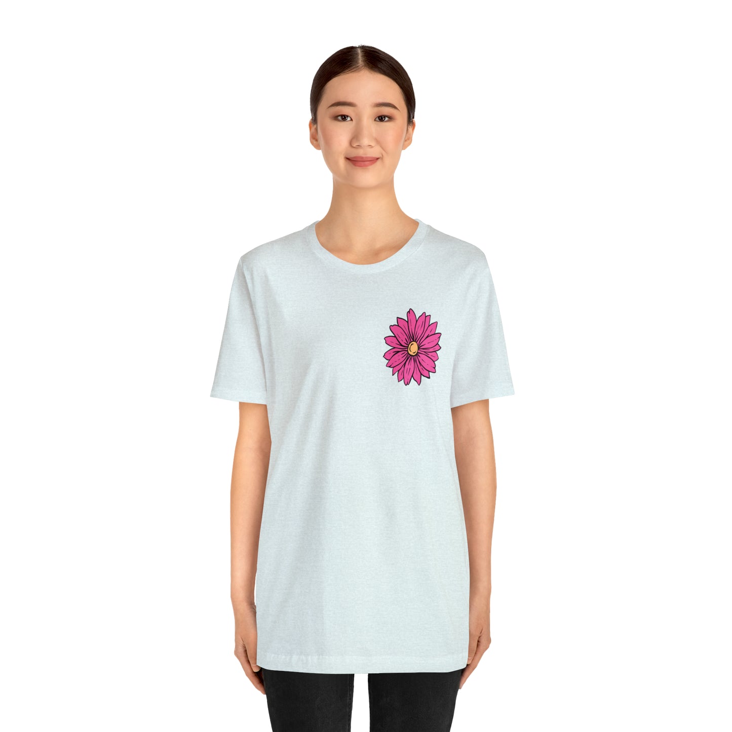 TWO SIDED Positive Energy T-Shirt (Flower on Front - Positive Energy on Back) Christian T-Shirt