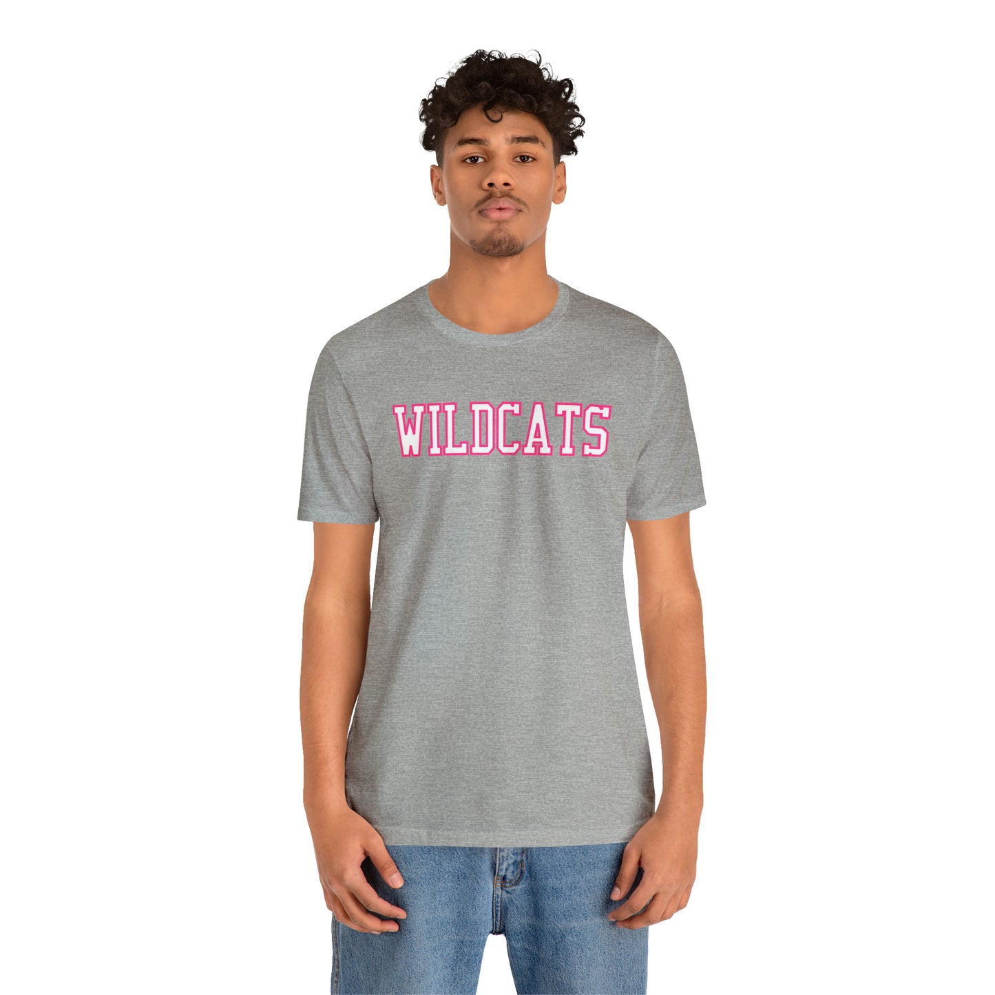 Pink Salem Wildcats Jersey Short Sleeve Tee - Green Print