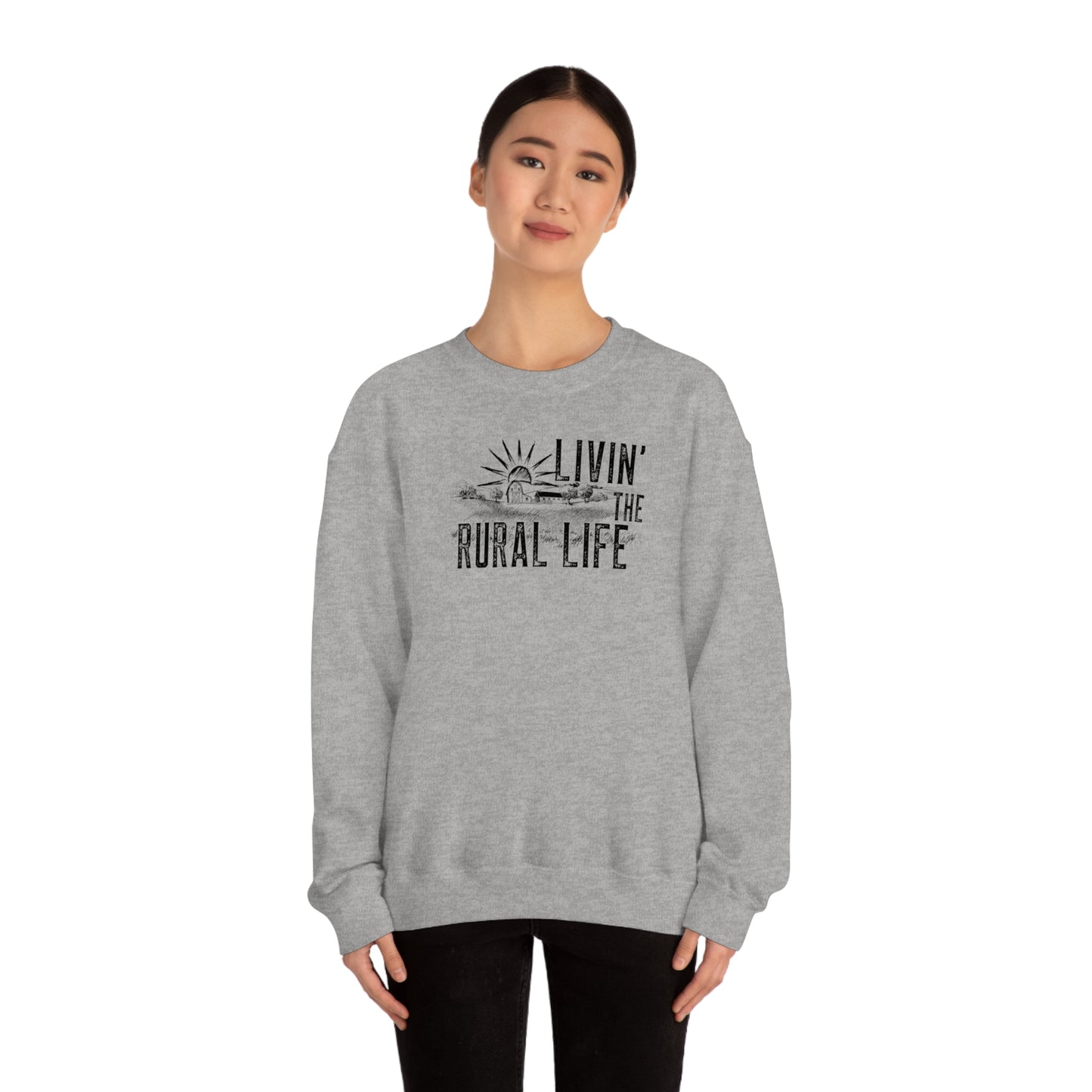 "Livin' the Rural Life" - Unisex Heavy Blend™ Crewneck Sweatshirt