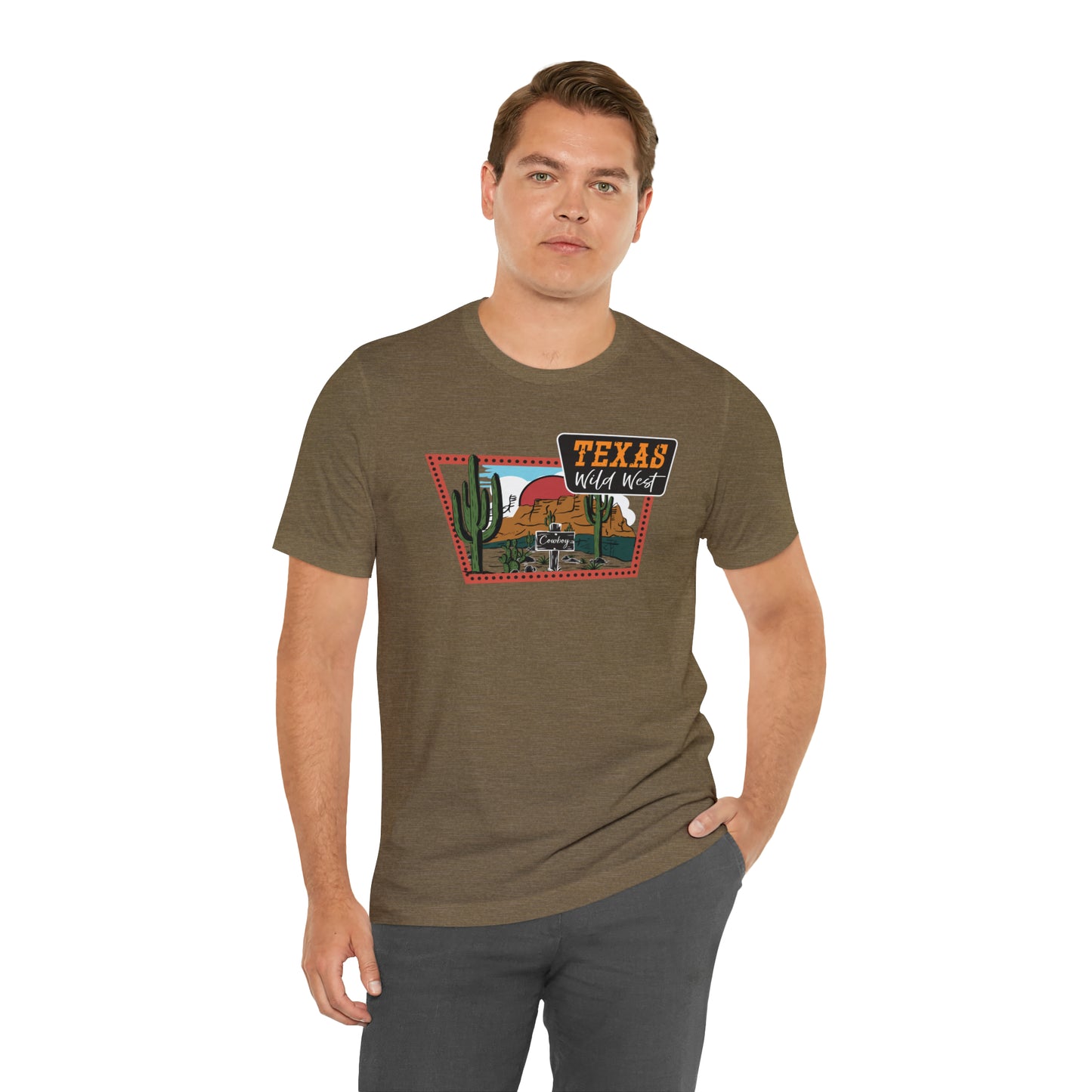 Texas Wild West Unisex Jersey Short Sleeve Tees