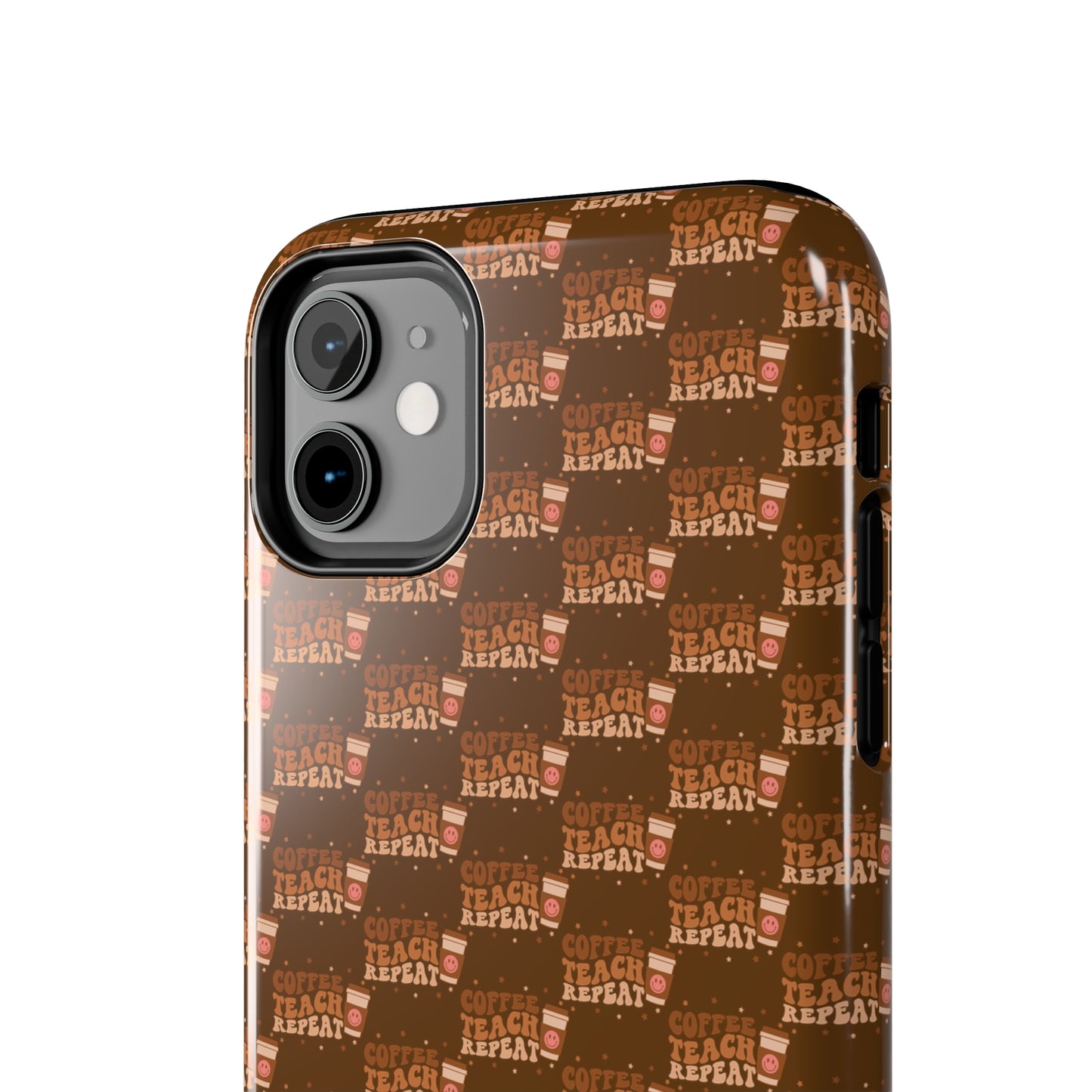 Coffee Teach Repeat Patterned Tough Phone Cases