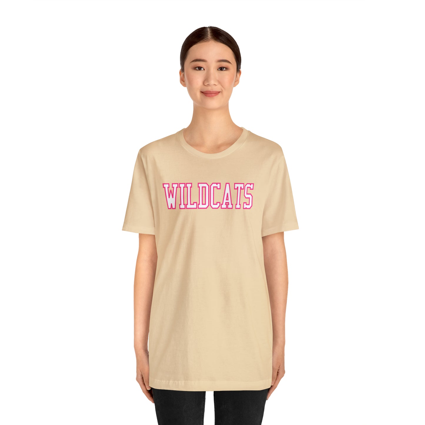 Pink Salem Wildcats Jersey Short Sleeve Tee - Green Print