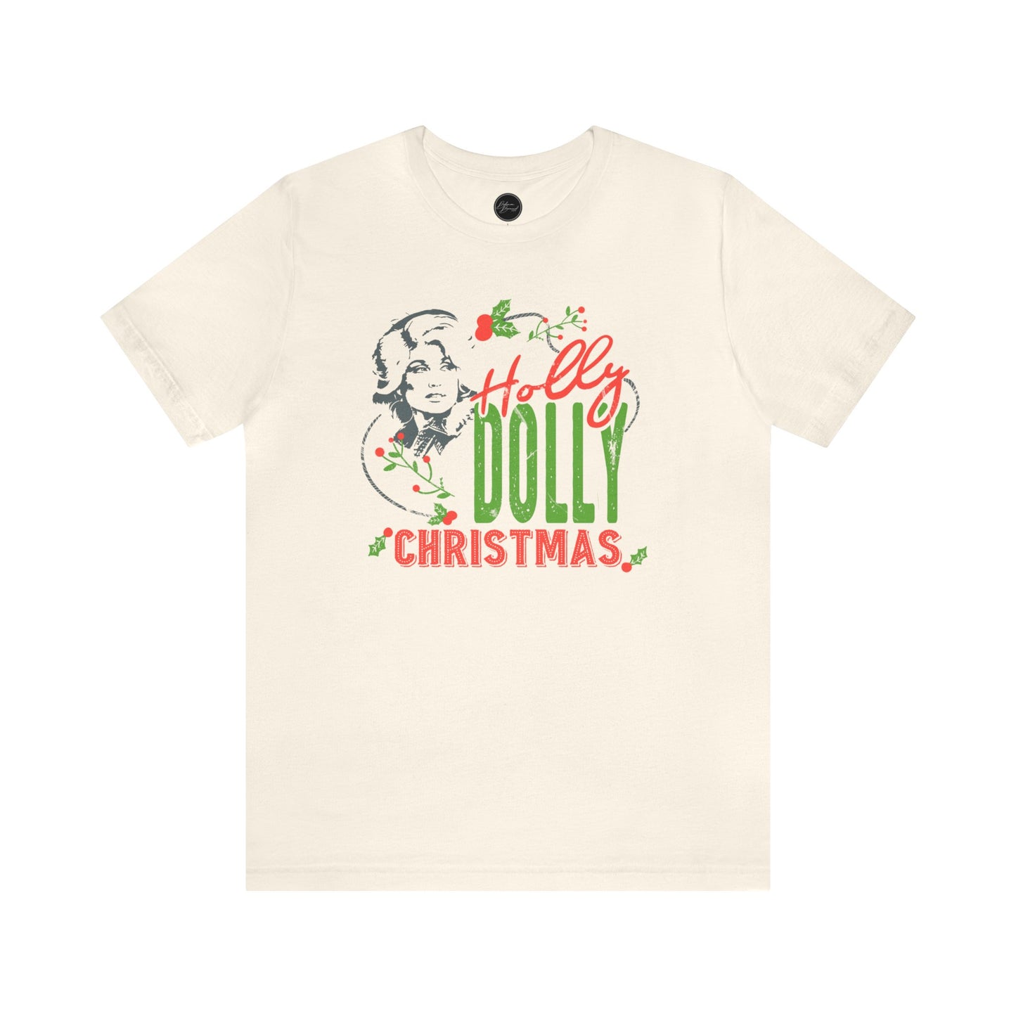 Holly Dolly Christmas Bella Jersey Short Sleeve Tee (Unisex)