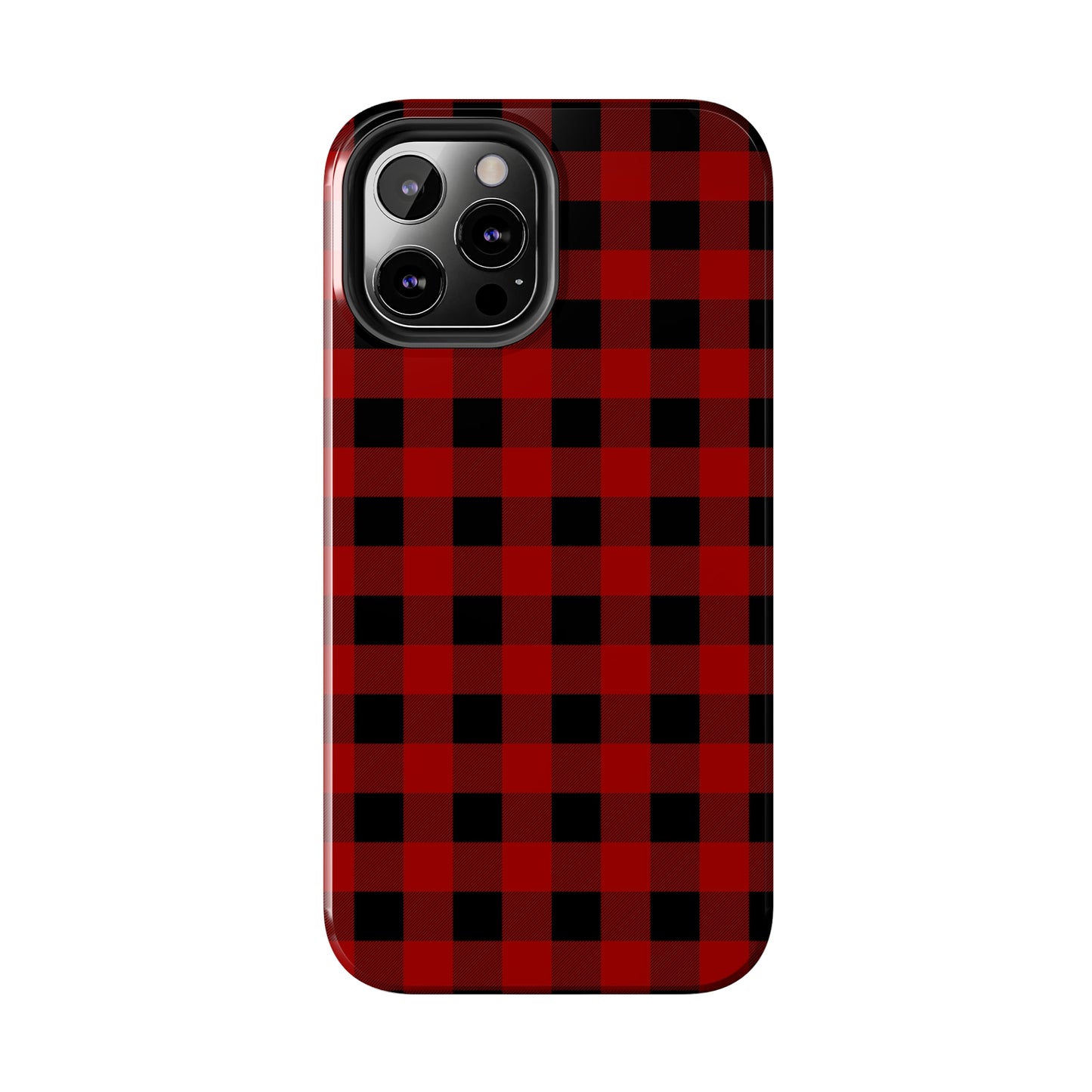 Red and Black Plaid Tough Phone Cases