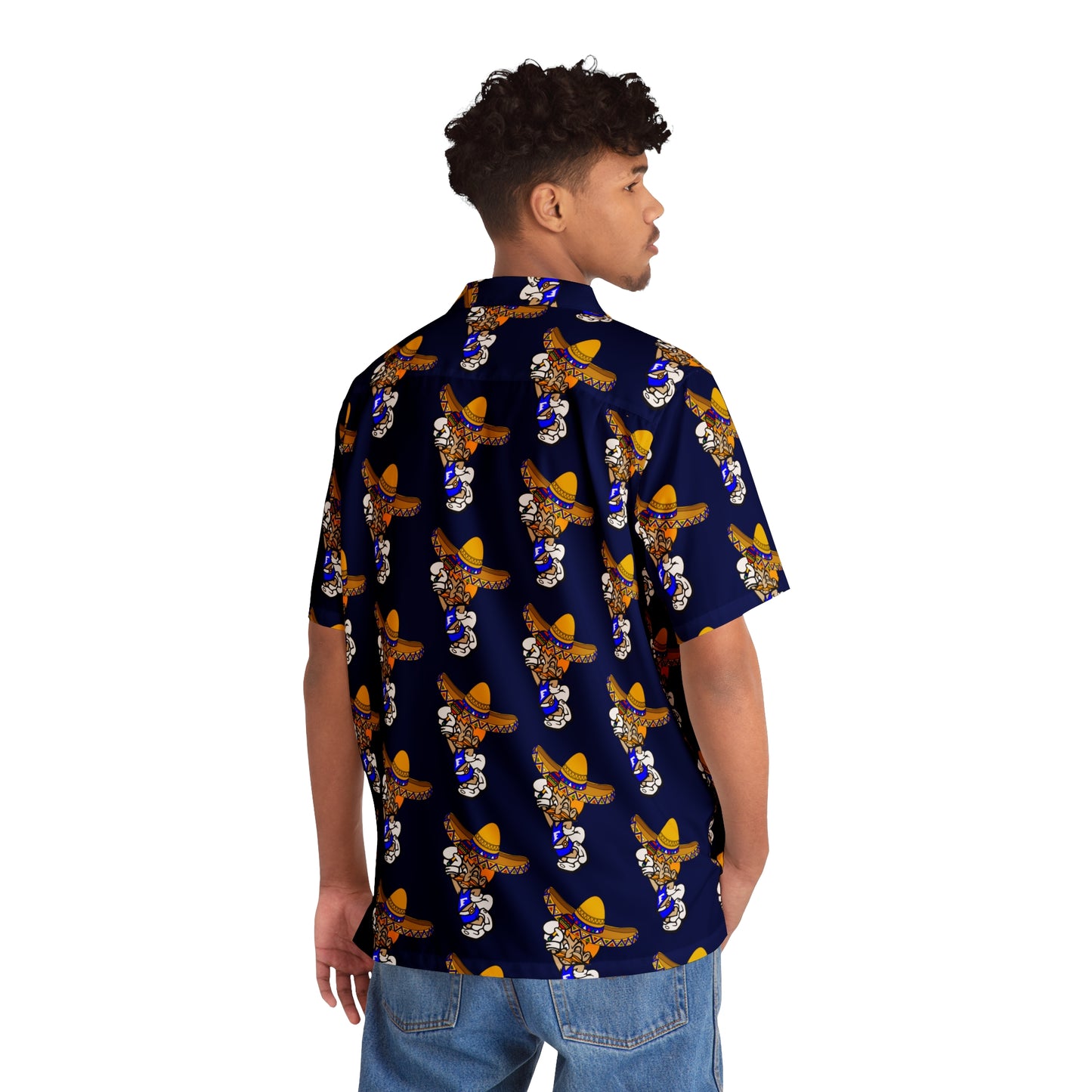 Freeburg Sombrero Midget Men's Hawaiian Shirt - Navy