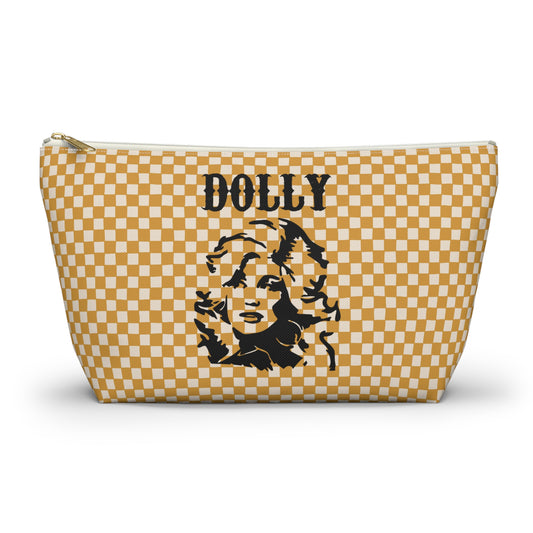 Dolly Portrait Checkerboard Accessory Pouch w T-bottom