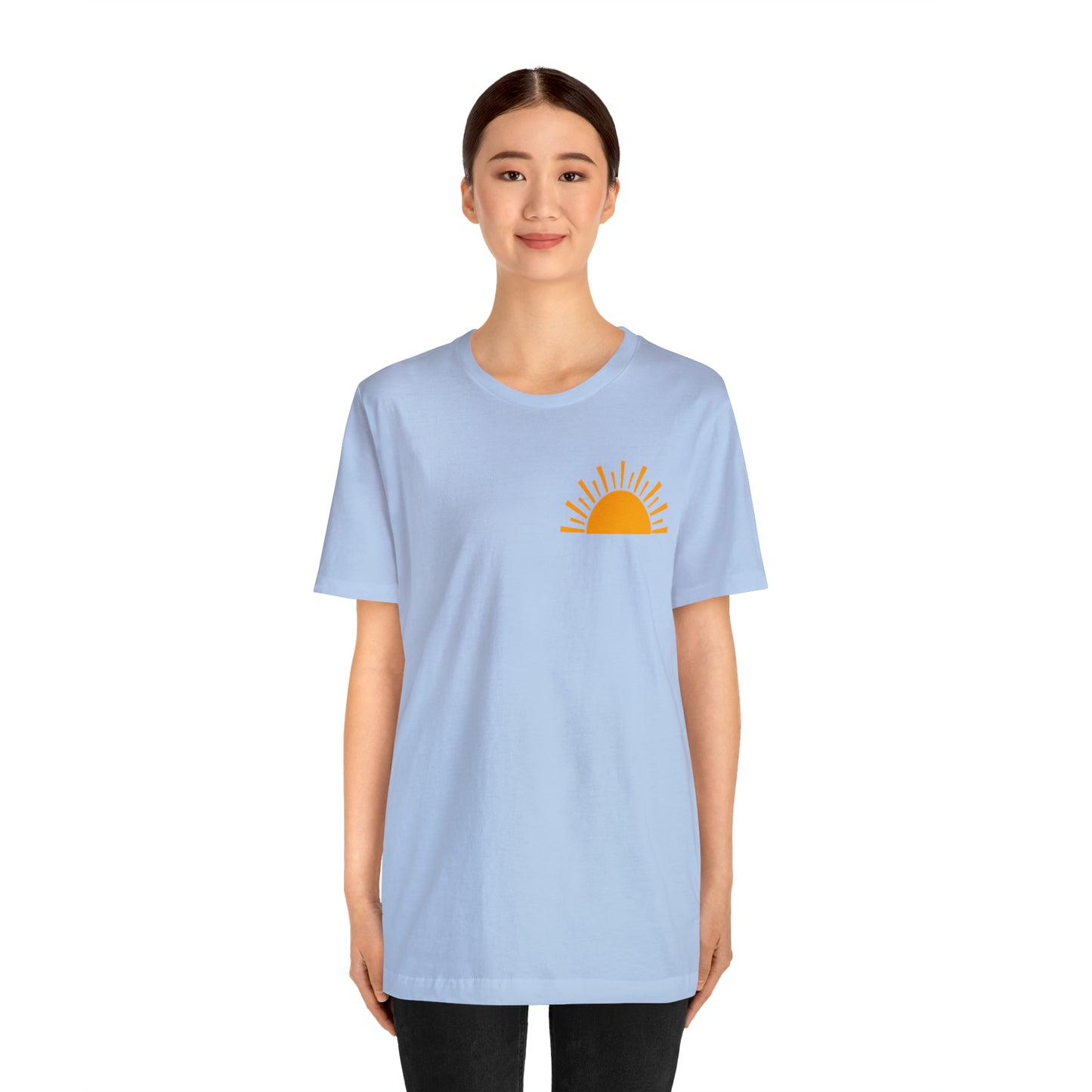 "Sunshine on My Mind"  (Front and Back Design)  Unisex Jersey Short Sleeve Tee